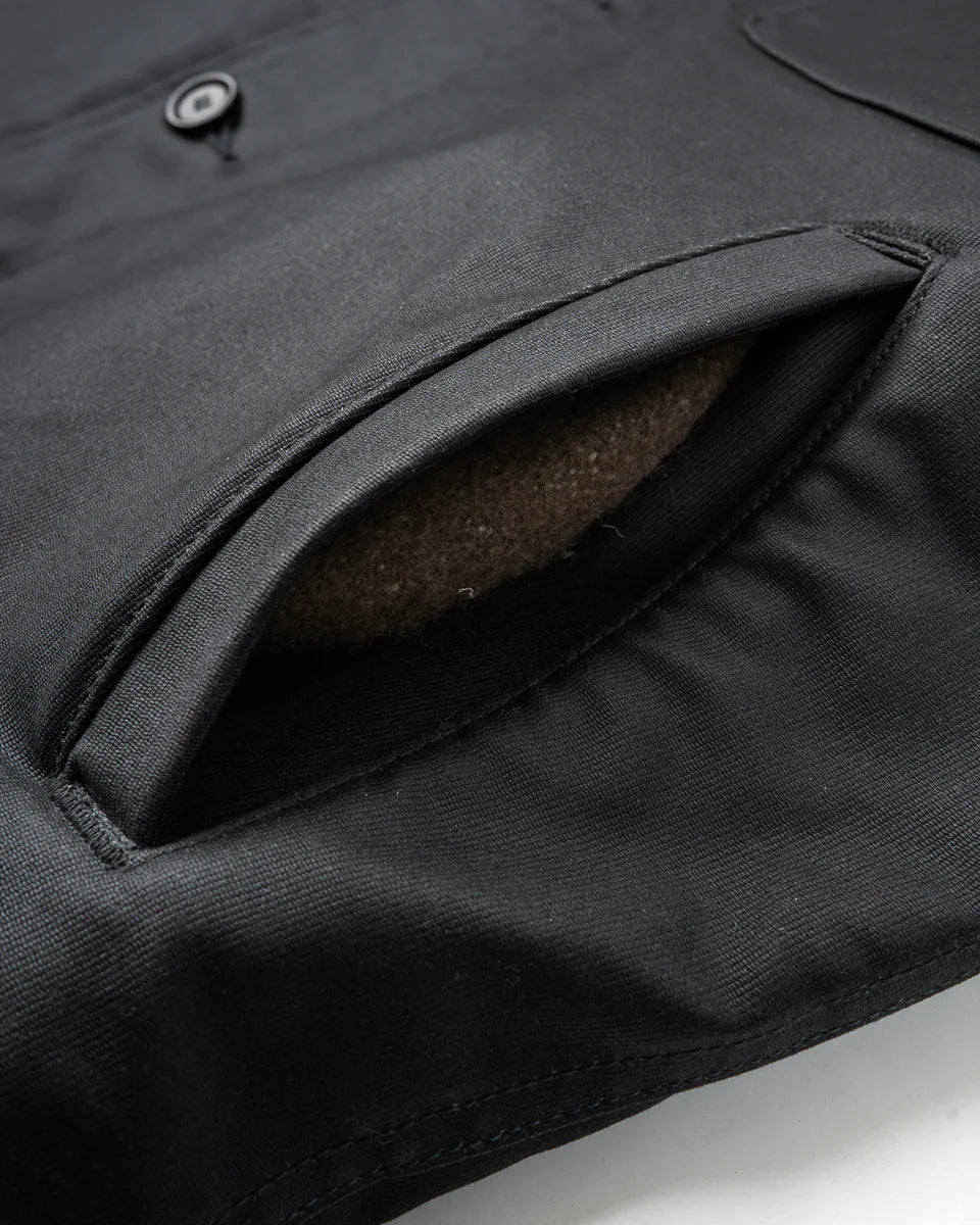 IHM-45-BLK Oiled Whipcord A2 Deck Jacket Black