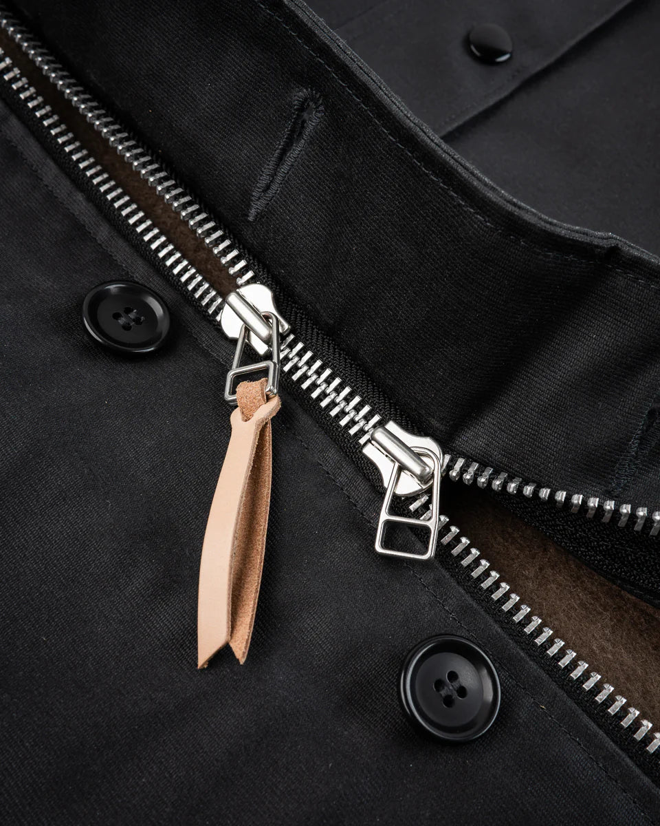 IHM-45-BLK Oiled Whipcord A2 Deck Jacket Black
