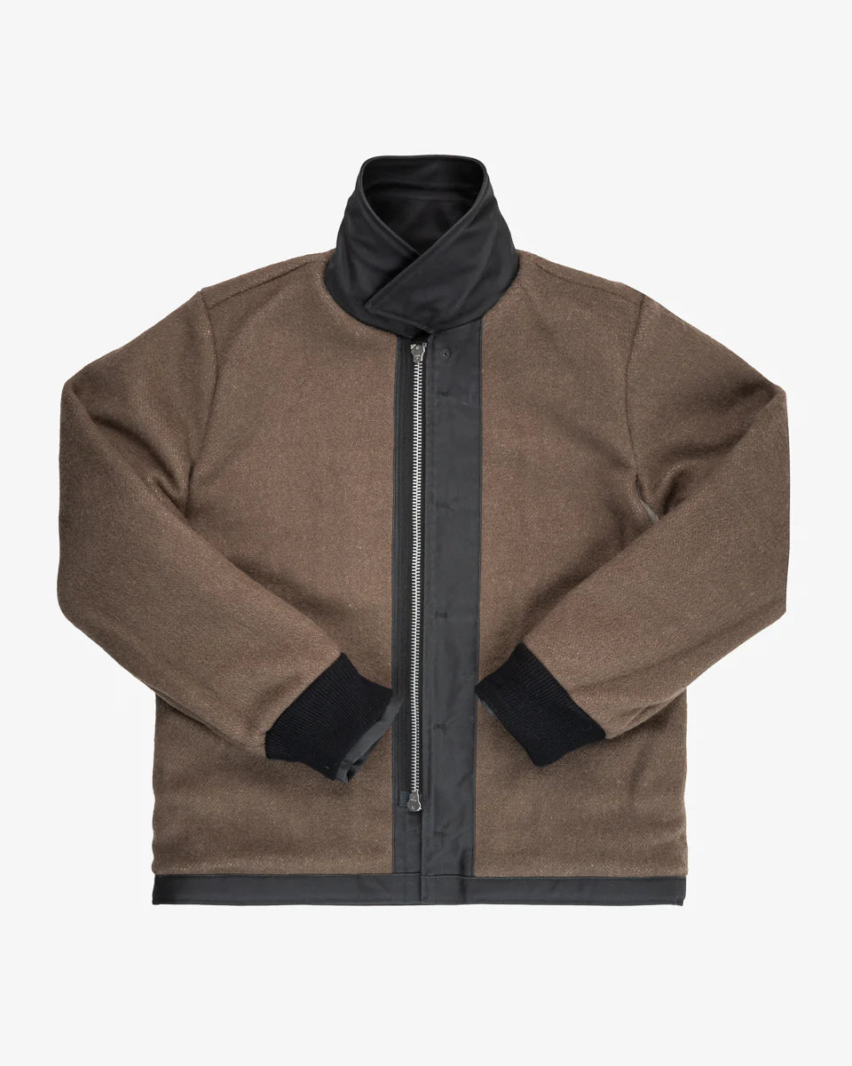 IHM-45-BLK Oiled Whipcord A2 Deck Jacket Black