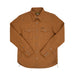 Brown shirt with a collar on a white background
