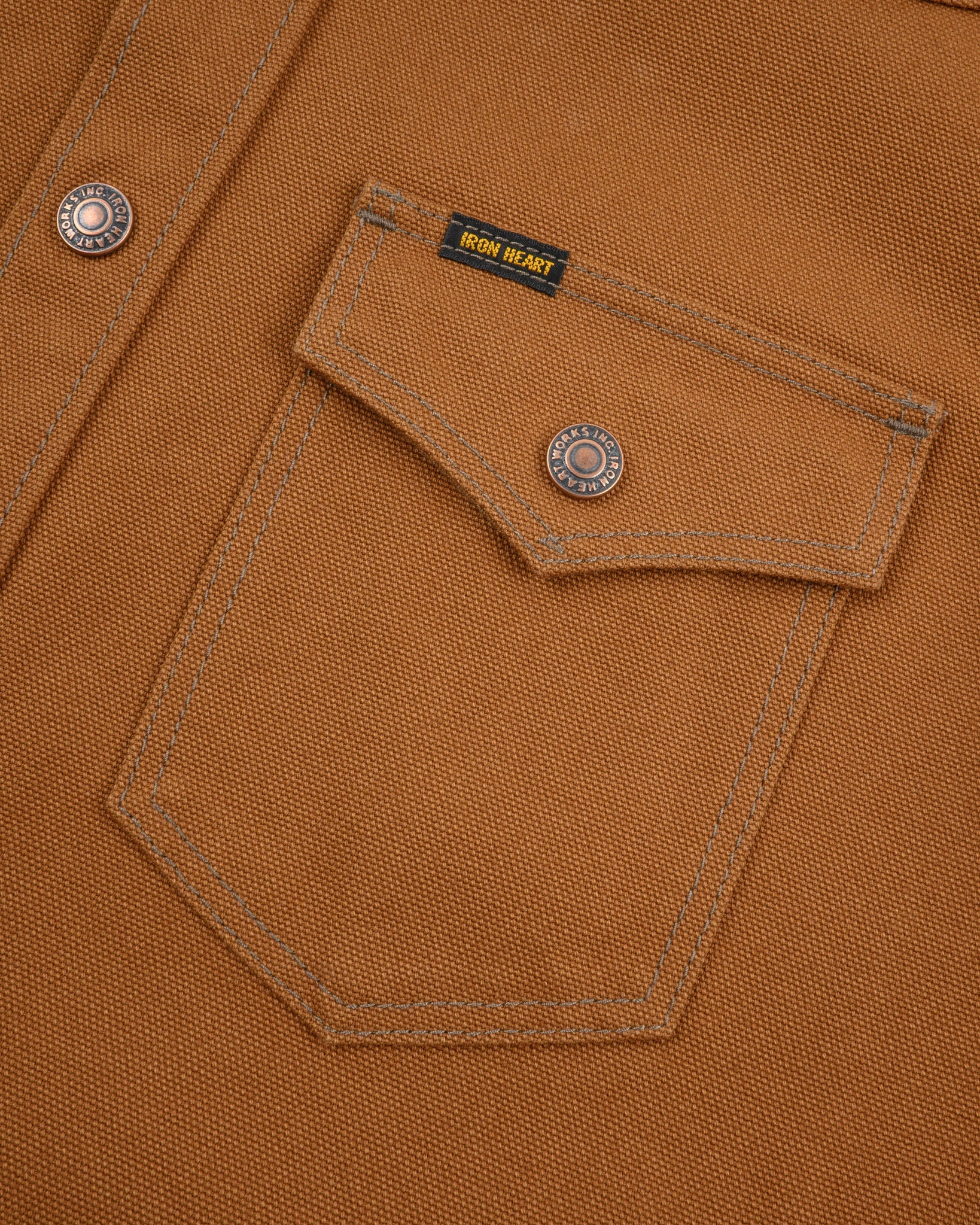 IHSH-422-BRN 17oz Cotton Duck CPO Shirt Brown