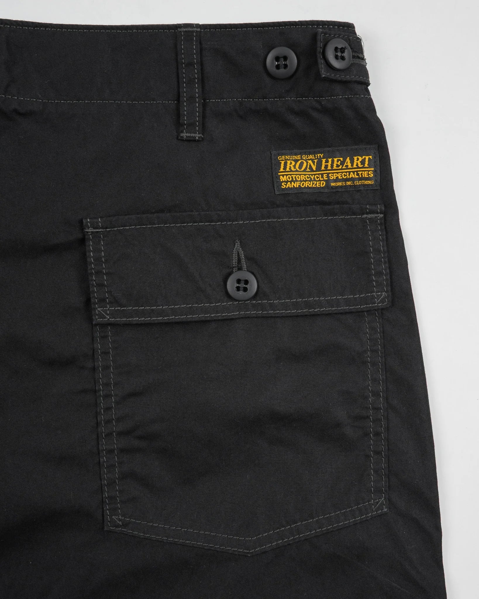 IH-745-BLK 4oz Cotton/Nylon Baker Pants Black