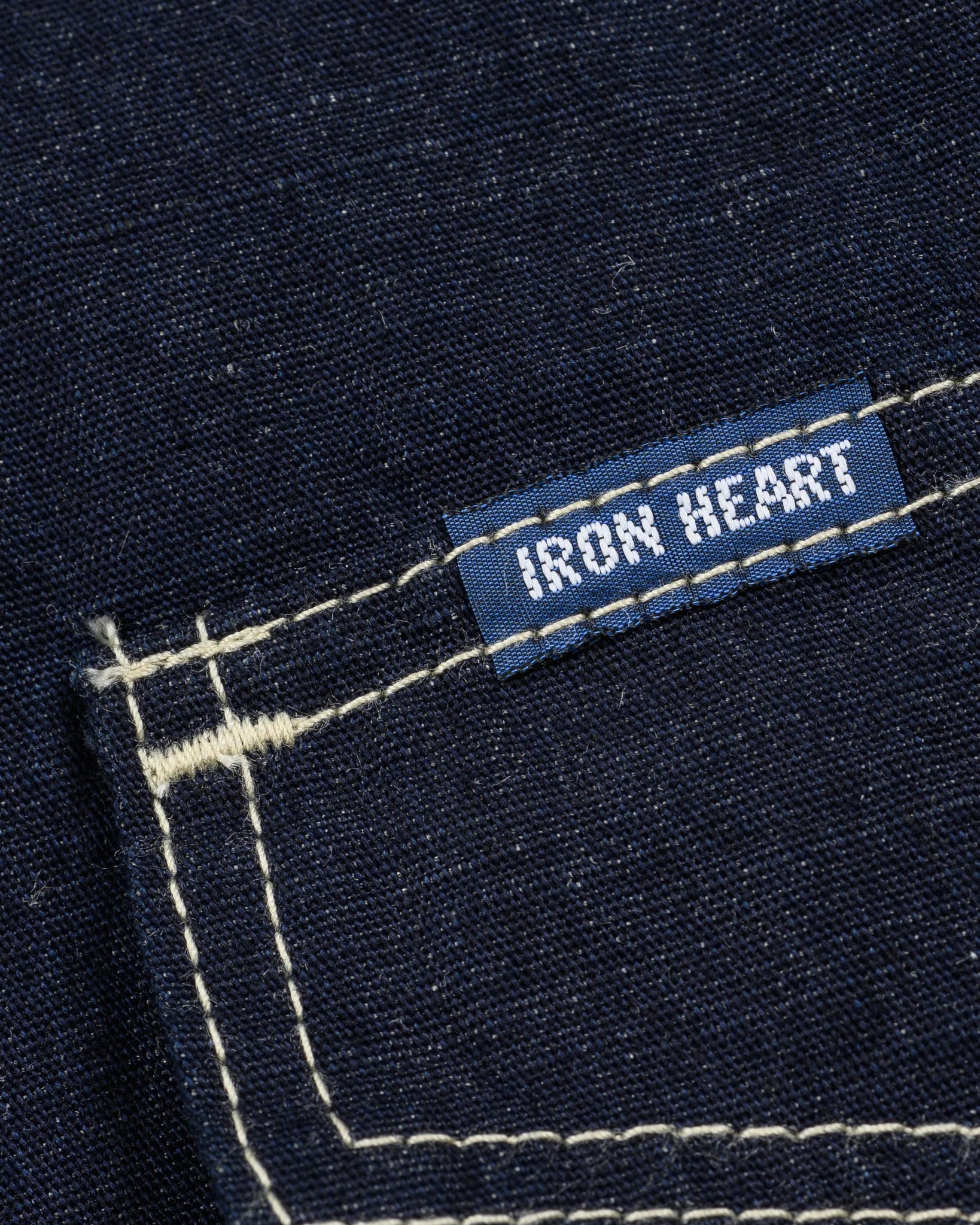 IHSH-444-IND 7oz Cotton Linen Chambray Western Shirt - Indigo