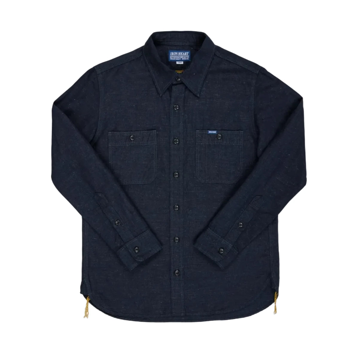 ウェア aaas IHSH-443-IND 7oz Cotton Linen Chambray Work Shirt Indigo