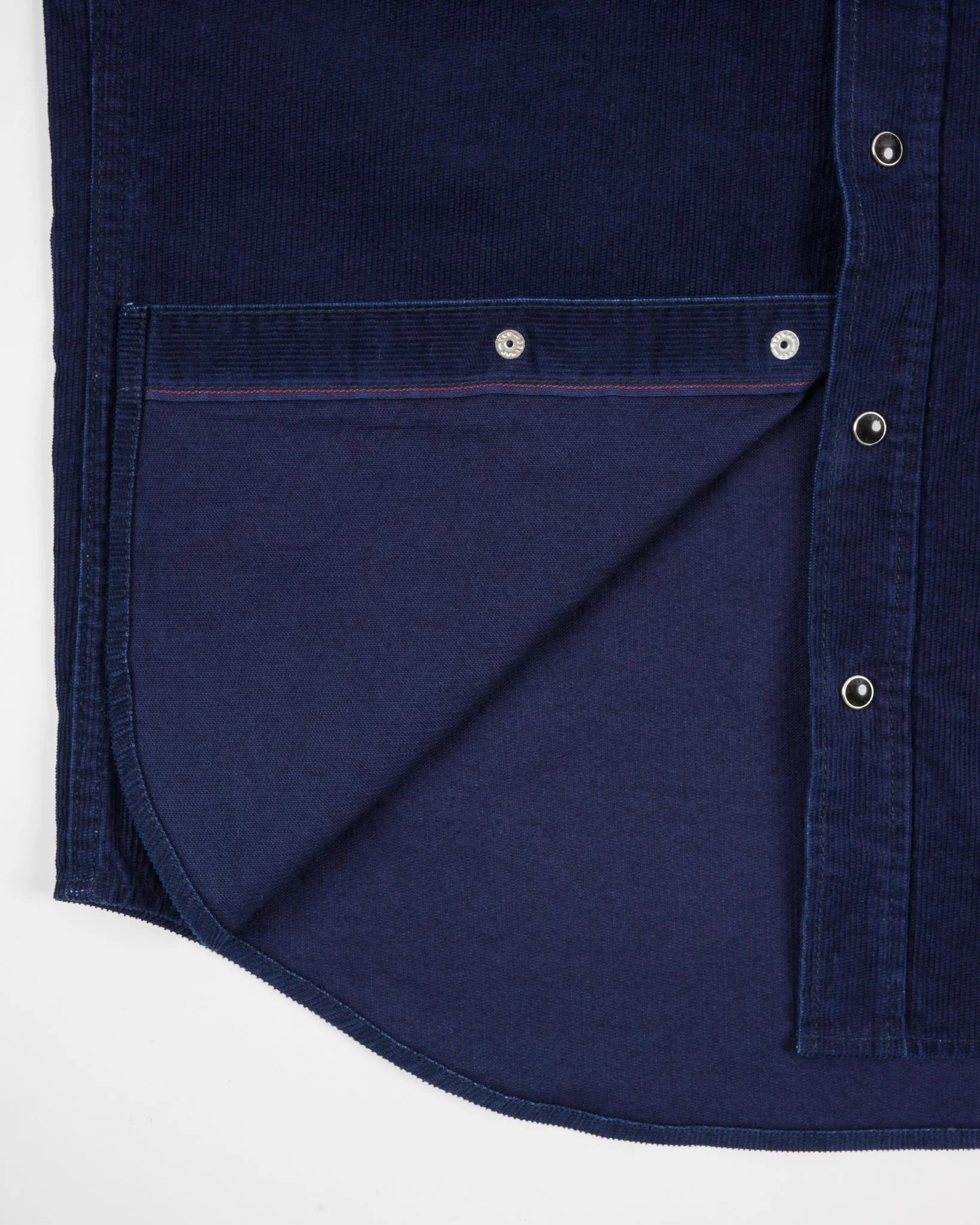 IHSH-438-IND 7.5oz Selvedge Corduroy Western Shirt - Indigo