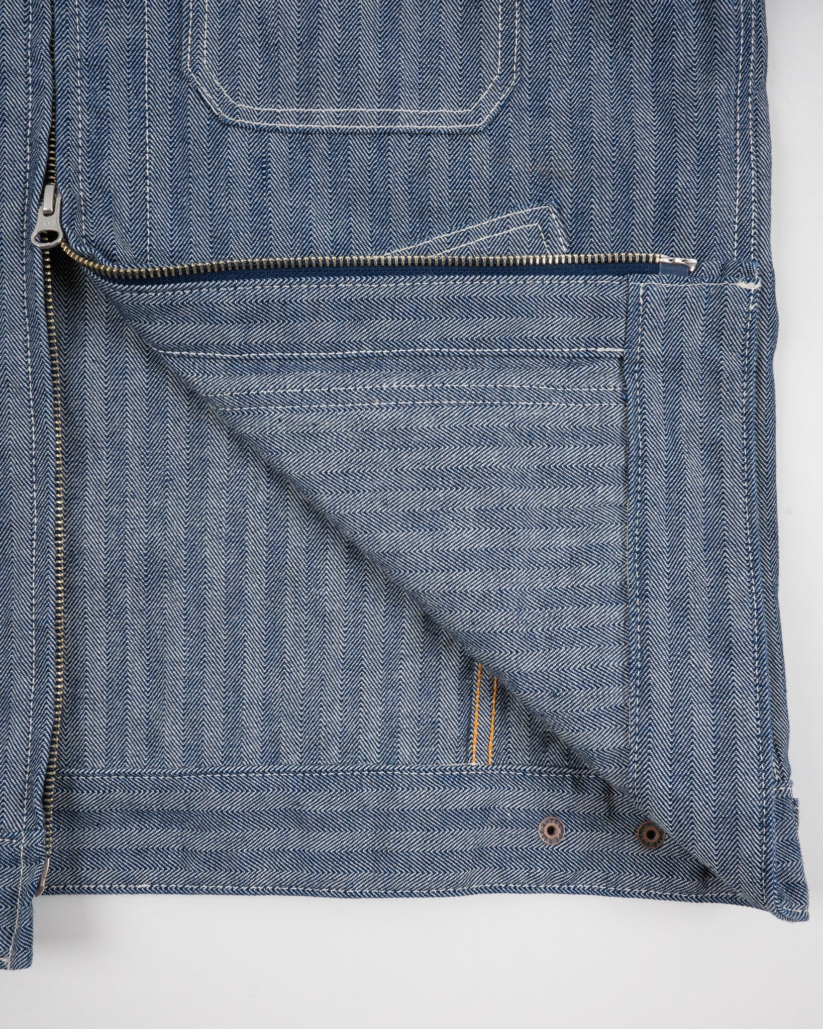 IHJ-164-BLU 10.5oz Herringbone Work Jacket Indigo