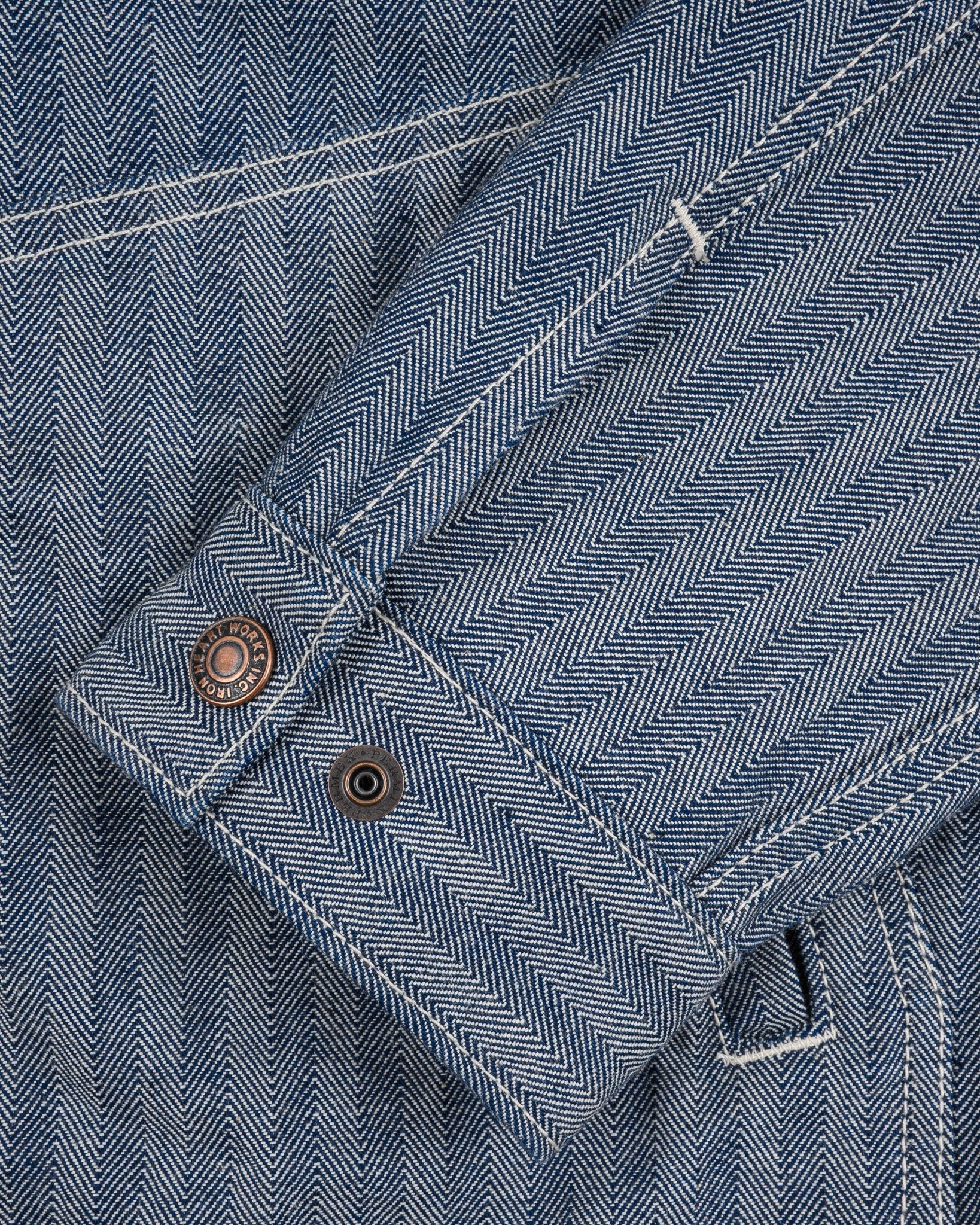 IHJ-164-BLU 10.5oz Herringbone Work Jacket Indigo