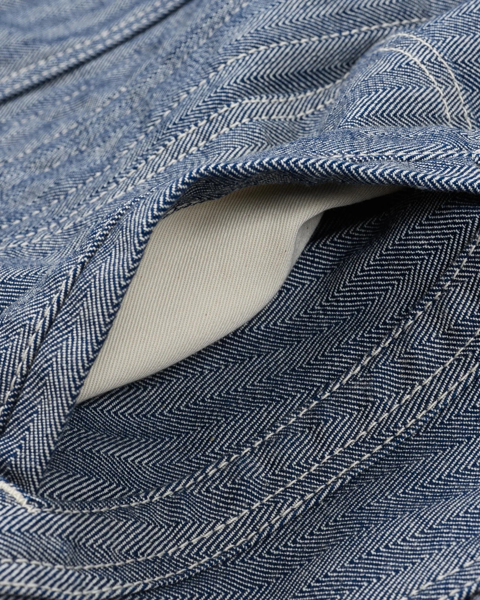 IHJ-164-BLU 10.5oz Herringbone Work Jacket Indigo
