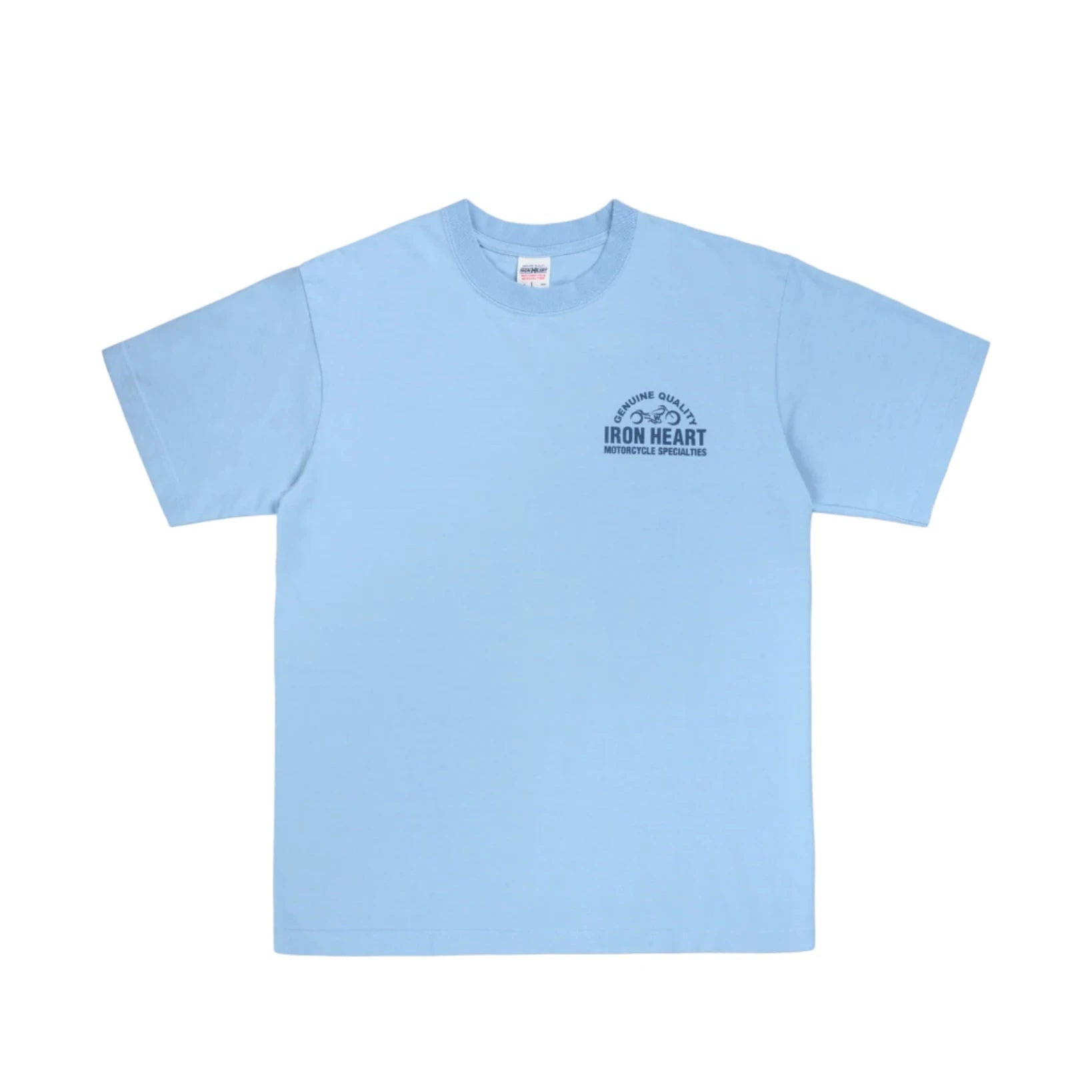 IHT-2504-BAX 7.5oz Printed Loopwheel Crew Neck T-Shirt - SAX