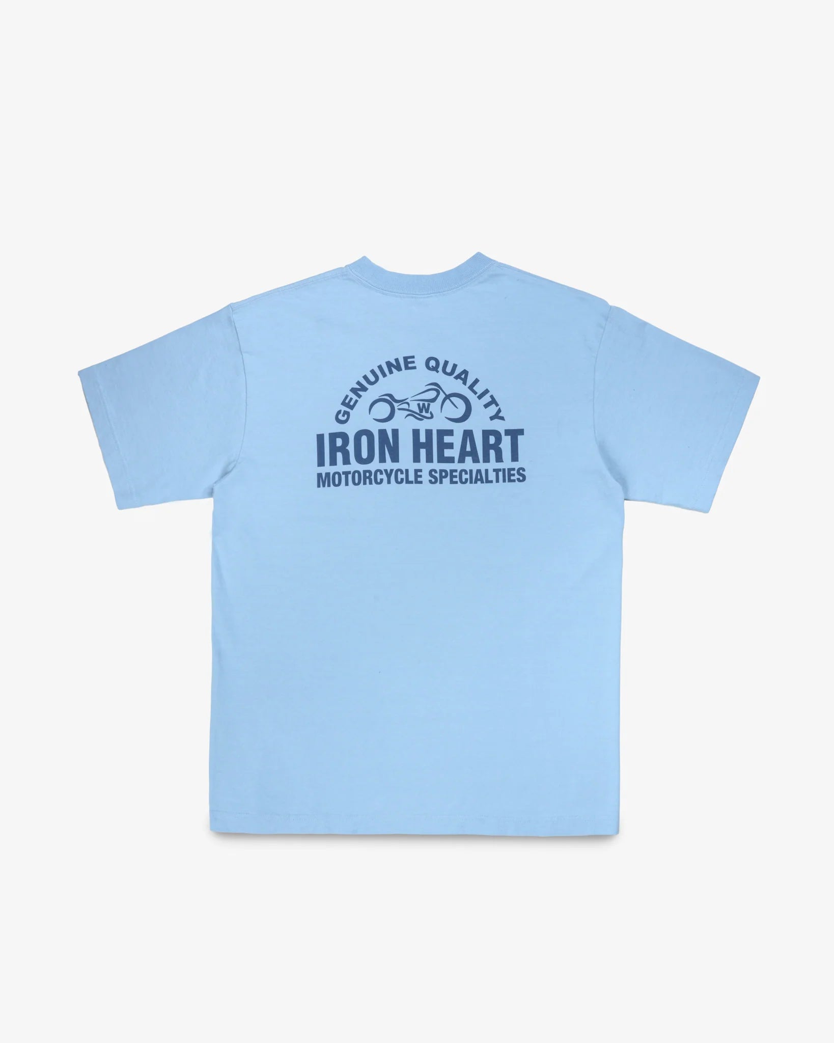 IHT-2504-BAX 7.5oz Printed Loopwheel Crew Neck T-Shirt - SAX