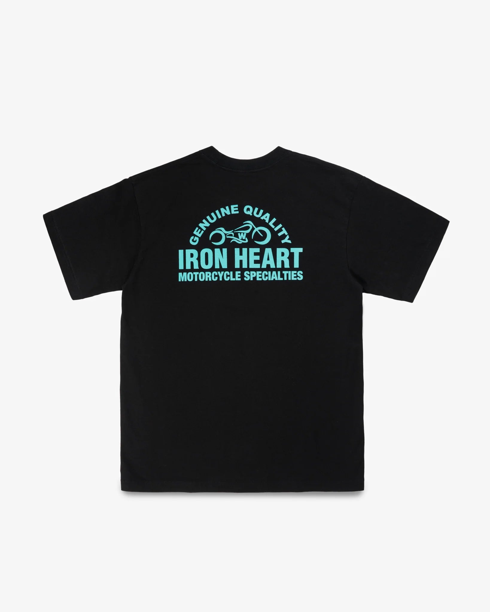 IHT-2504-BLK 7.5oz Printed Loopwheel Crew Neck T-Shirt - Black