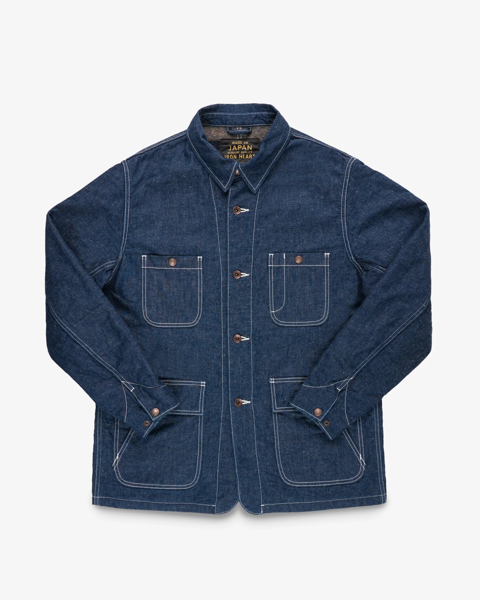 IHJ-149-IND 10oz Selvedge Denim Blanket Lined Chore Jacket Indigo