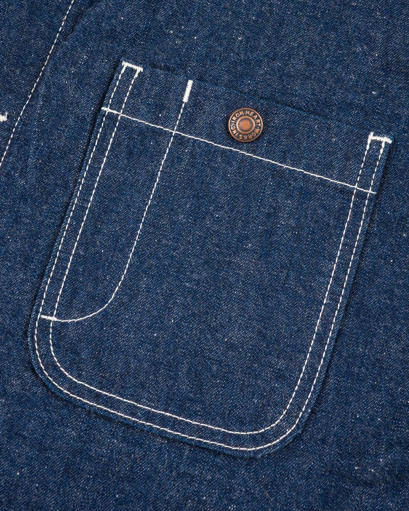 IHJ-149-IND 10oz Selvedge Denim Blanket Lined Chore Jacket Indigo