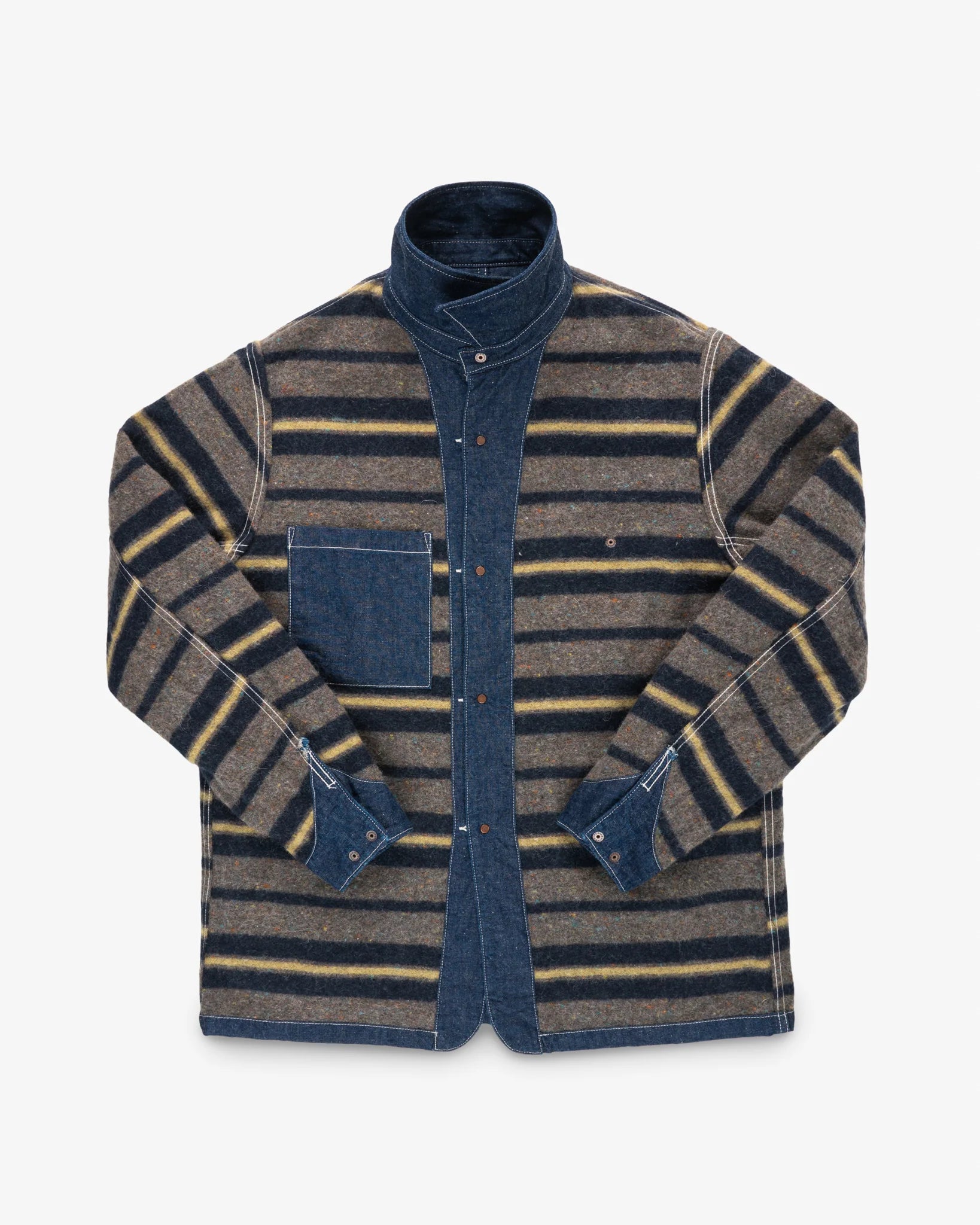 IHJ-149-IND 10oz Selvedge Denim Blanket Lined Chore Jacket Indigo