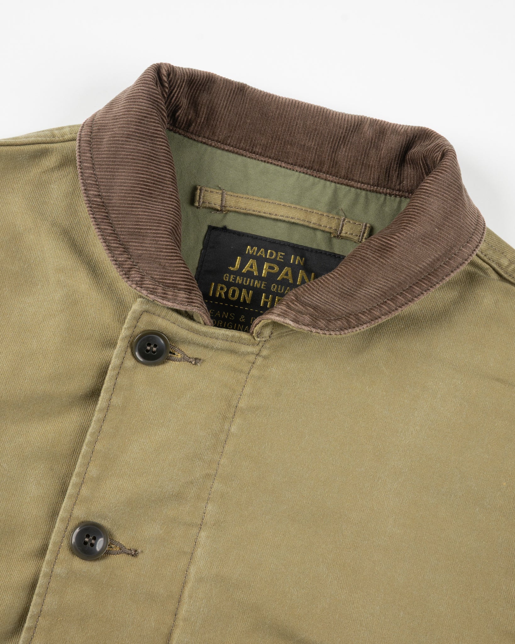 IHM-48-KHA 12oz Whipcord Lightweight N1 Deck Jacket - Khaki