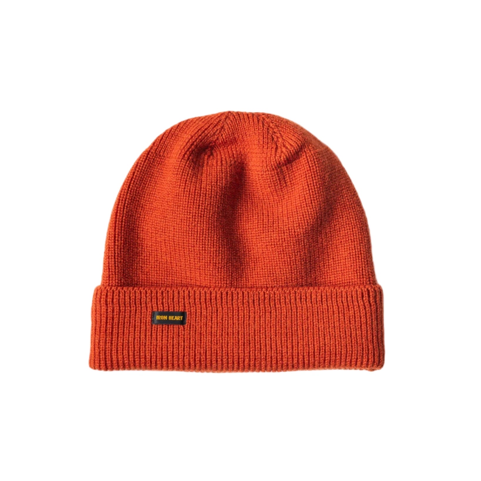 IHG-Wool 100% Wool Ribbed Beanie - Orange