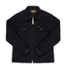 Black jacket with brand logo on a white background