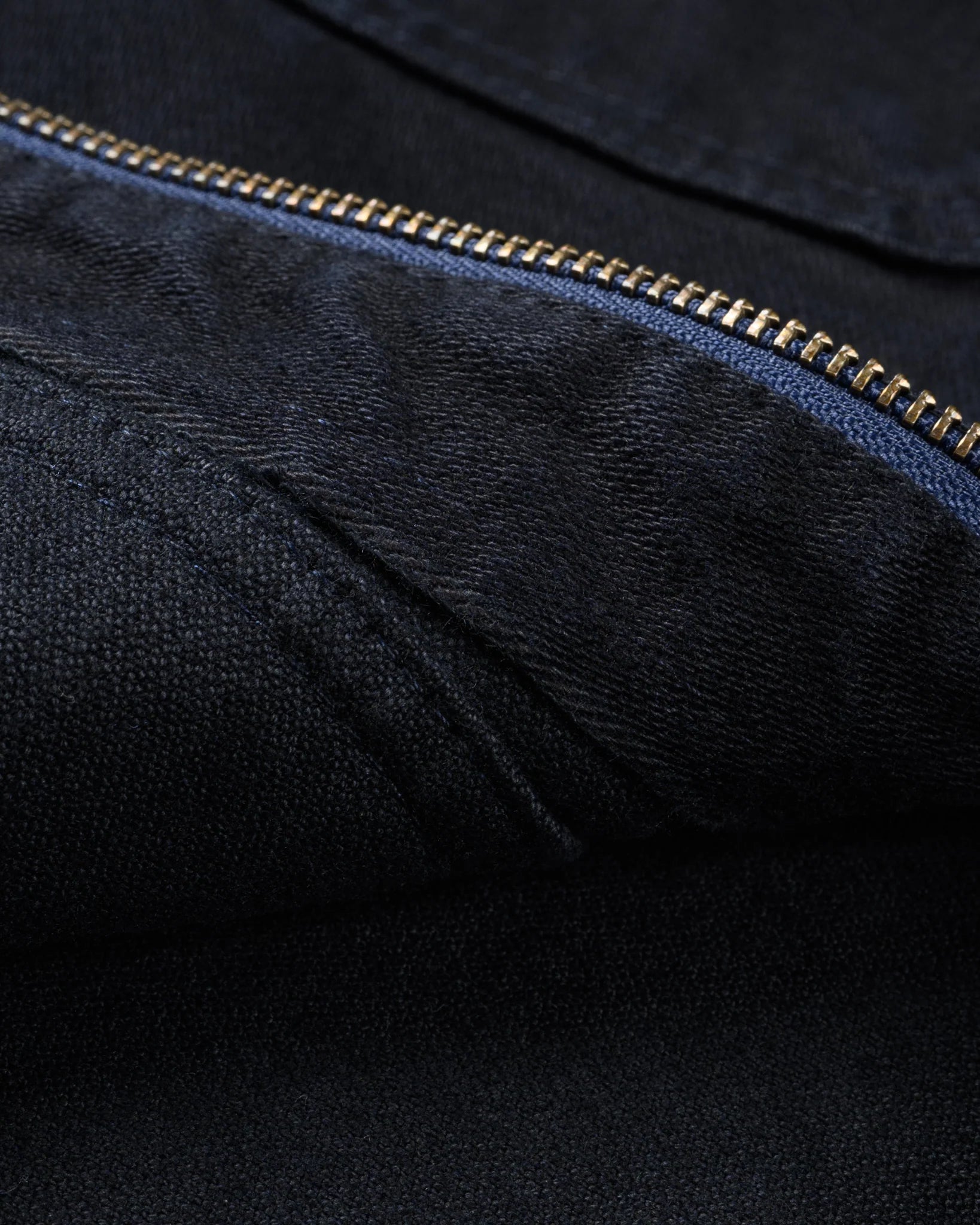 IHJ-123-OD 14oz Broken Twill Selvedge Denim Work Jacket Indigo Overdyed Black