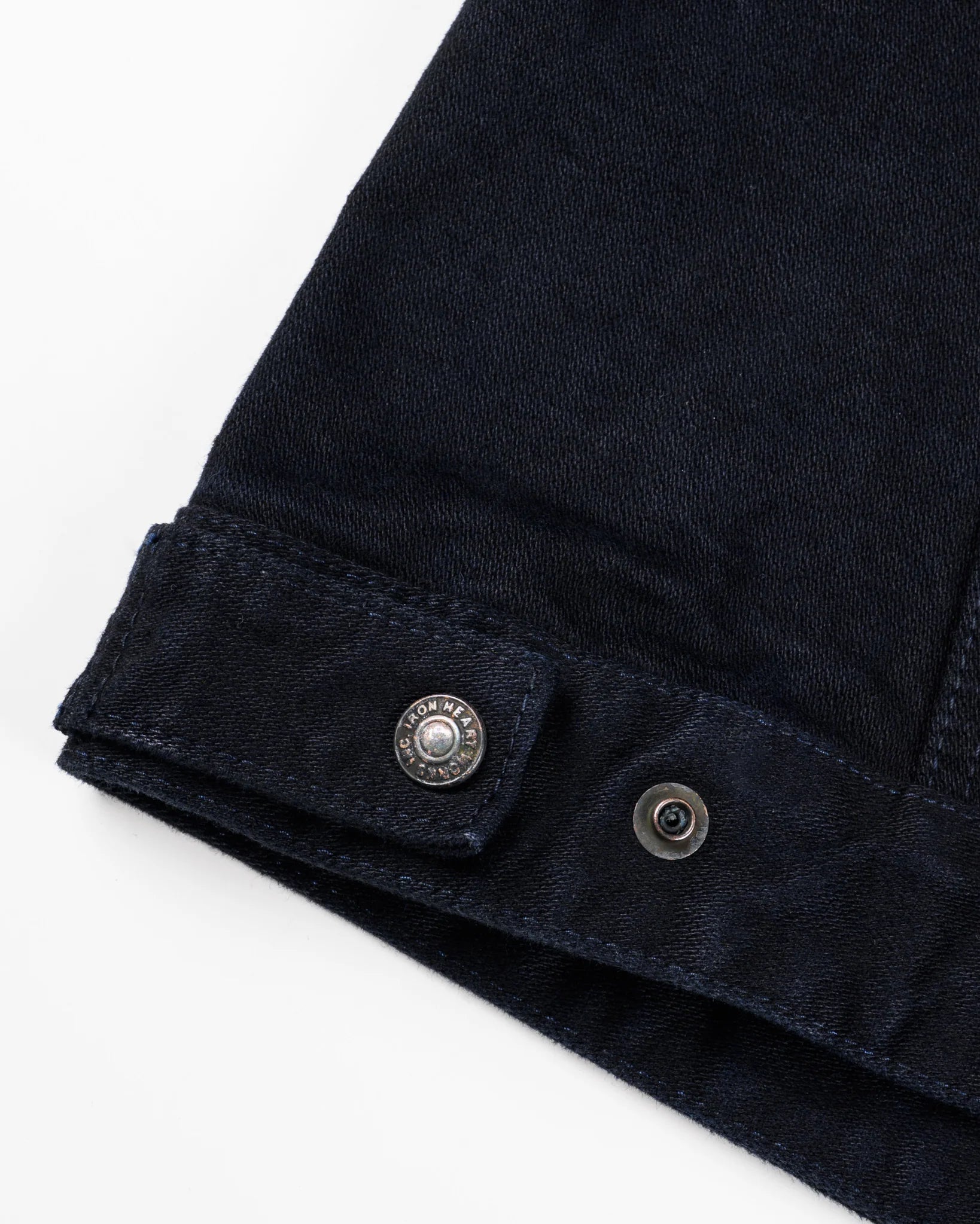 IHJ-123-OD 14oz Broken Twill Selvedge Denim Work Jacket Indigo Overdyed Black