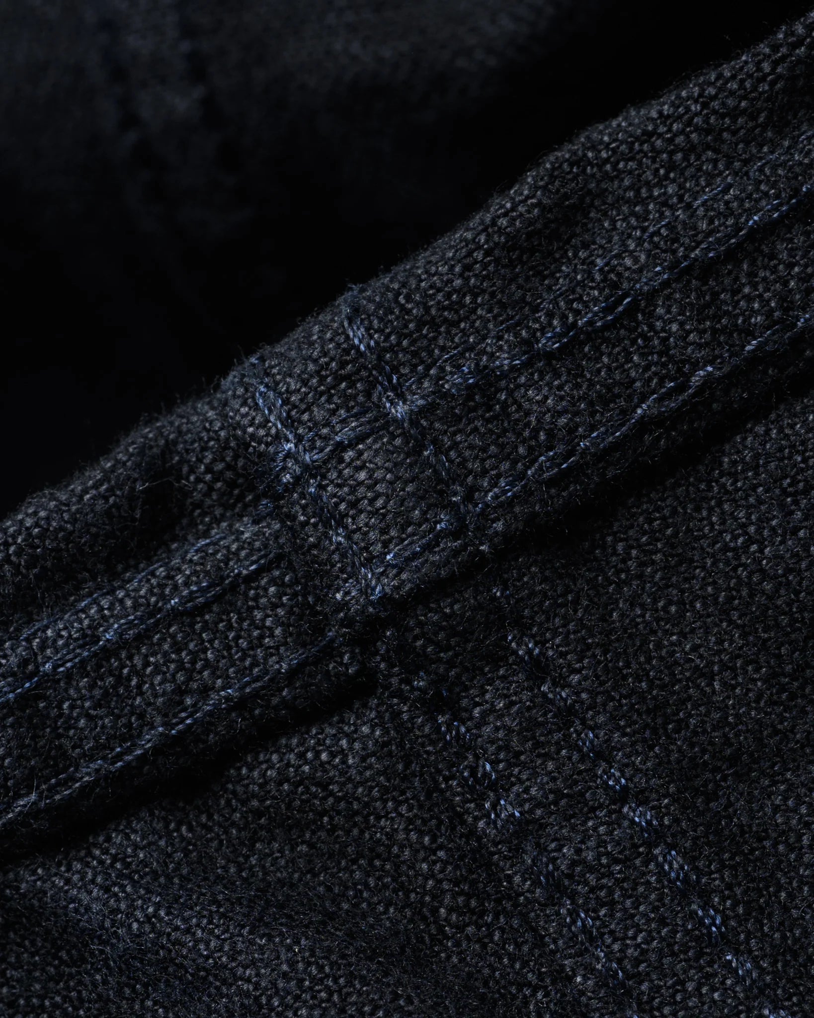 IHJ-123-OD 14oz Broken Twill Selvedge Denim Work Jacket Indigo Overdyed Black
