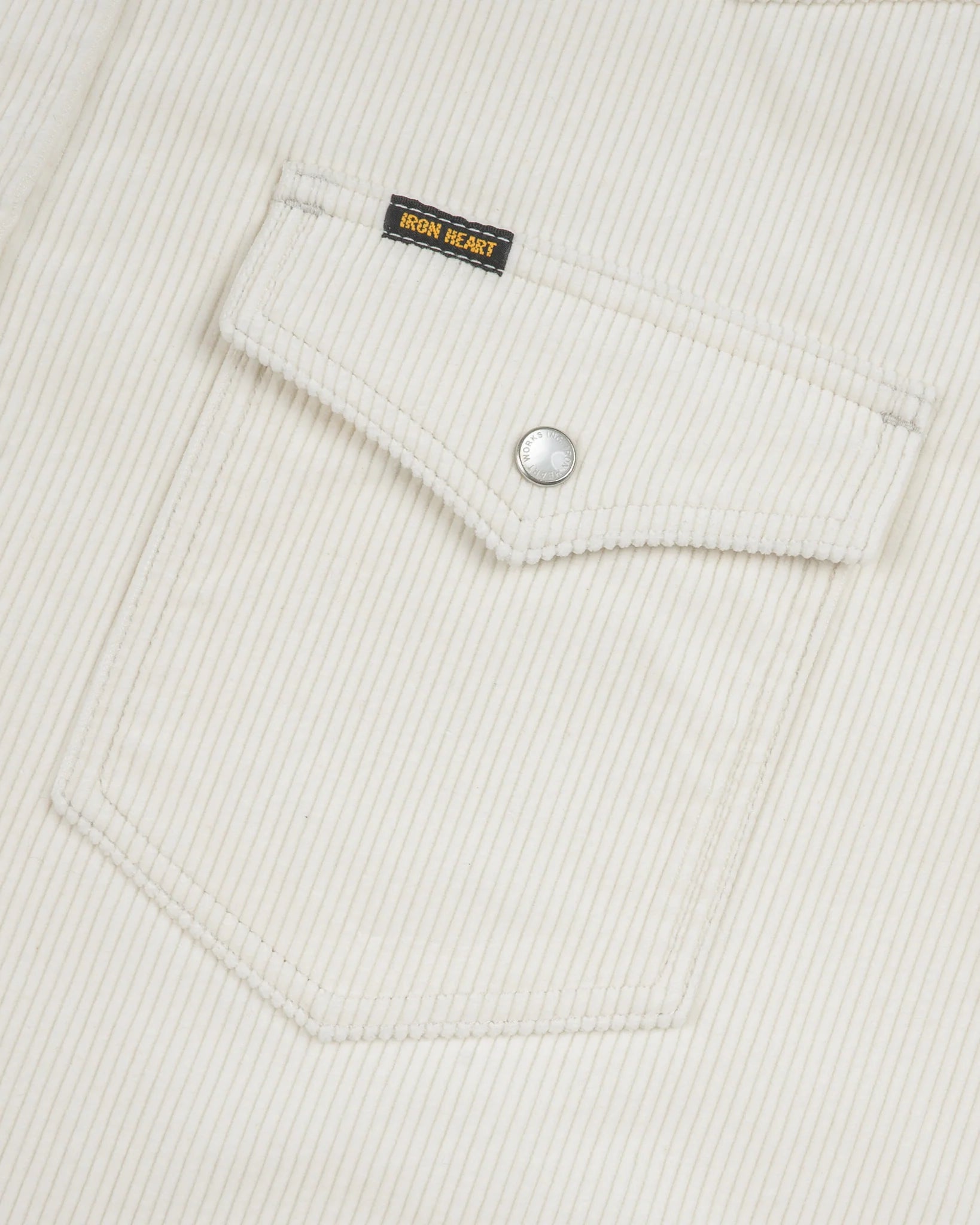 IHSH-398-WHT11oz Corduroy Western Shirt Off White