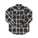 Black and white plaid shirt on a white background