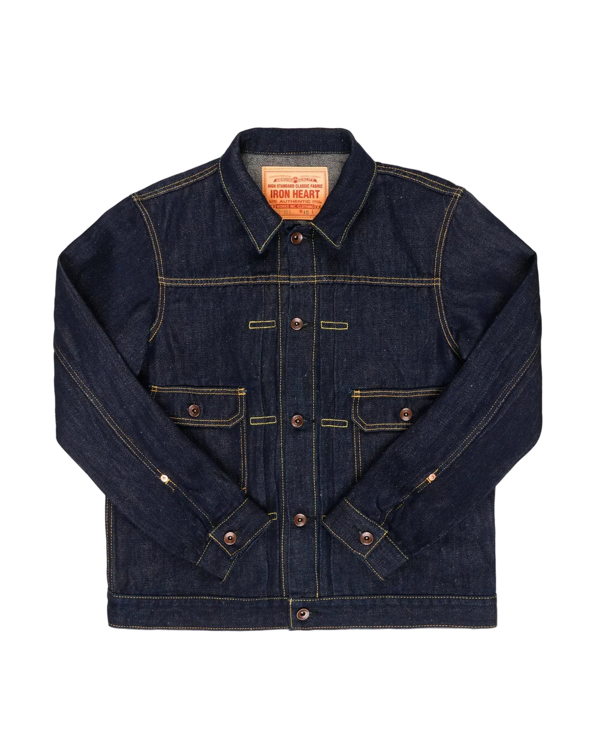 IHJ-163-IND 14oz Cotton/Linen Denim Type II Jacket Indigo