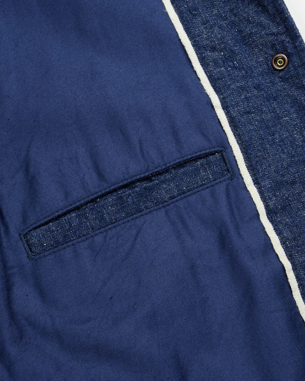 IHJ-161-IND-NP 10oz Neppy Selvedge Denim Coach Jacket Indigo (No Patch)