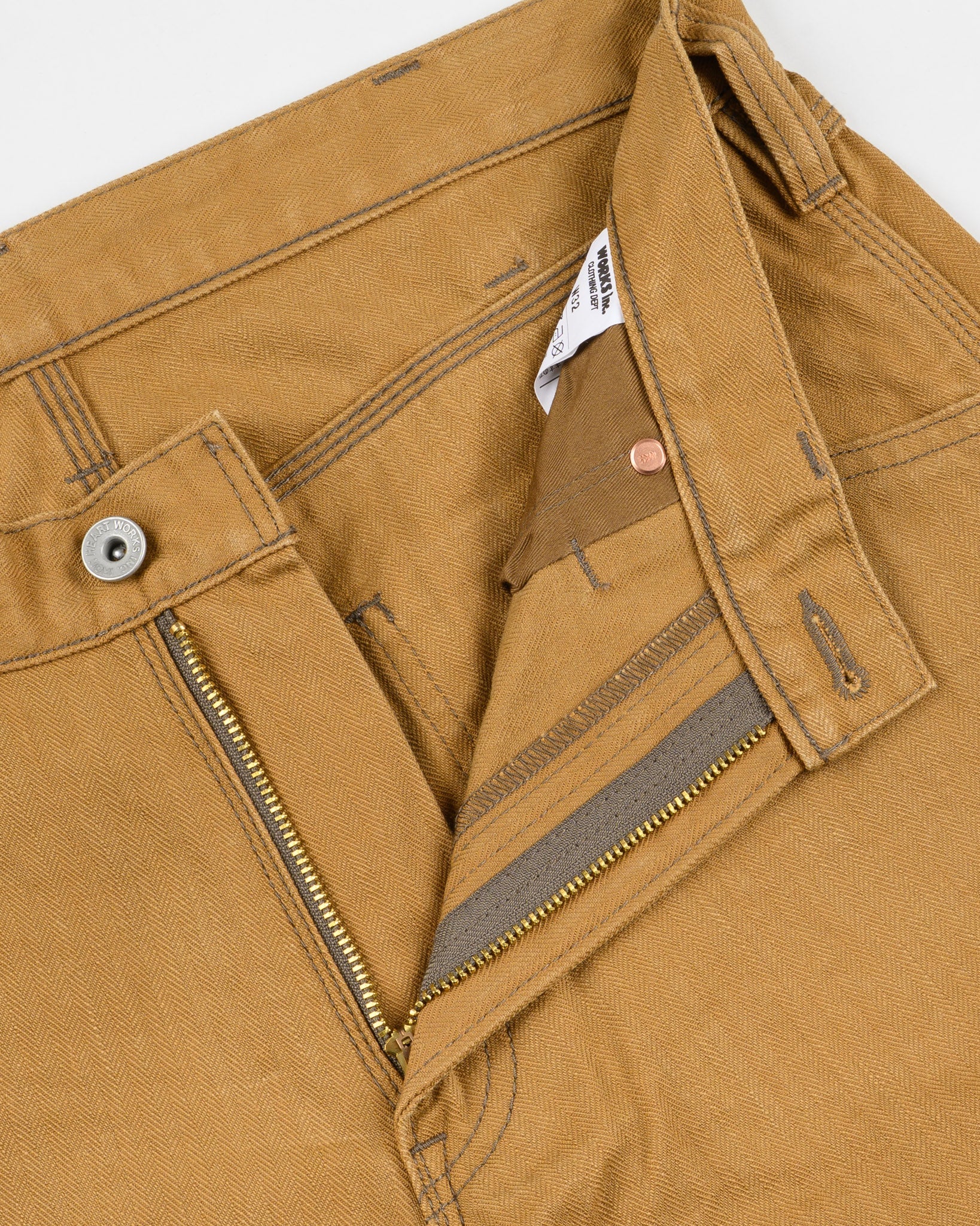 IH-831-BRN 10oz Herringbone Painter’s Pants Brown