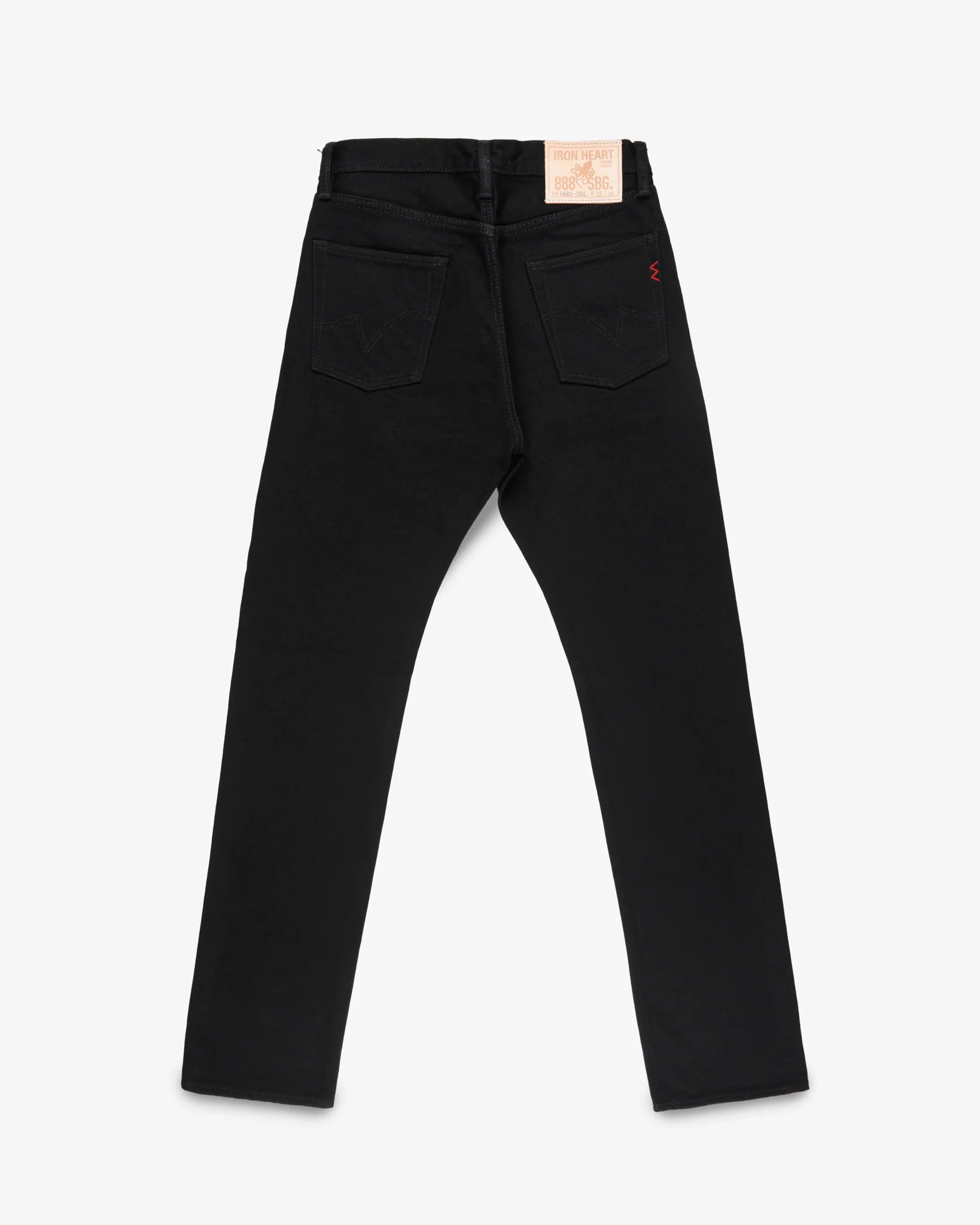 IH-888S-SBG 21oz Selvedge Denim Medium/High Rise Relaxed Taper Superblack (Fades To Grey)