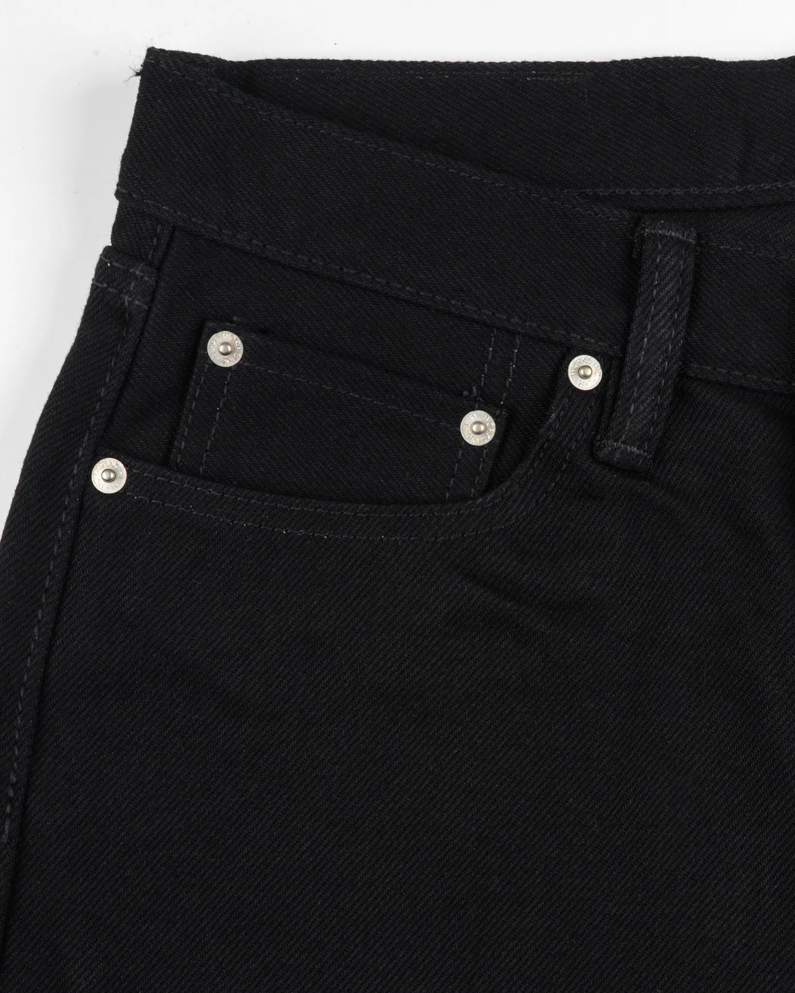 IH-888S-SBG 21oz Selvedge Denim Medium/High Rise Relaxed Taper Superblack (Fades To Grey)