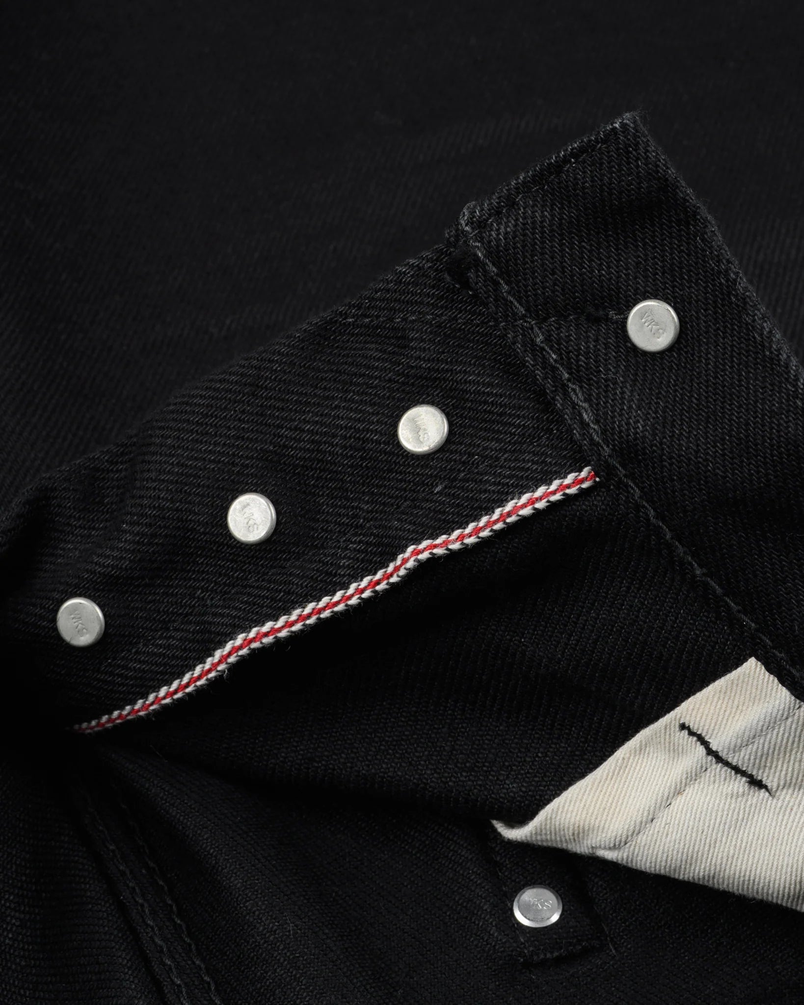 IH-888S-SBG 21oz Selvedge Denim Medium/High Rise Relaxed Taper Superblack (Fades To Grey)
