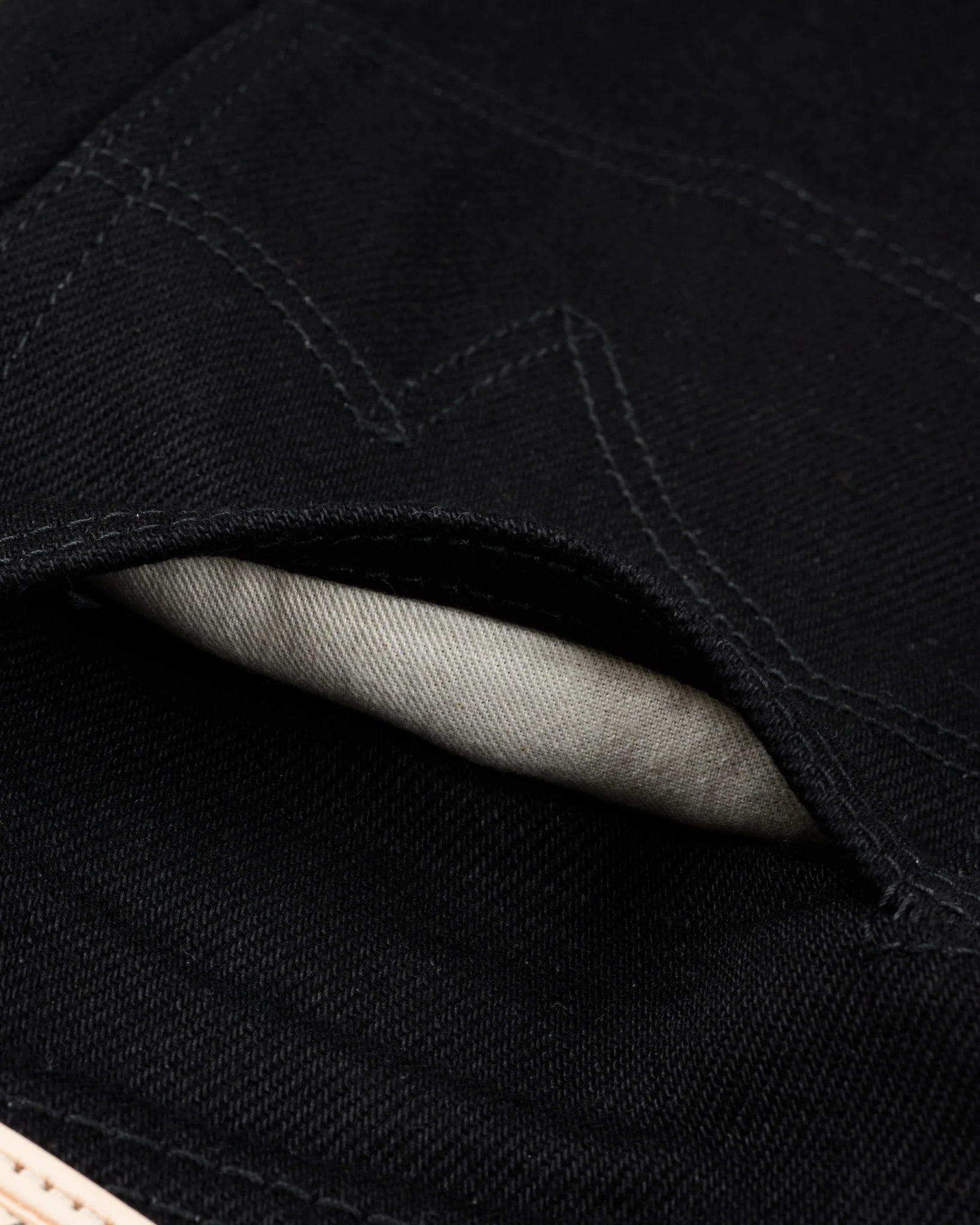 IH-888S-SBG 21oz Selvedge Denim Medium/High Rise Relaxed Taper Superblack (Fades To Grey)