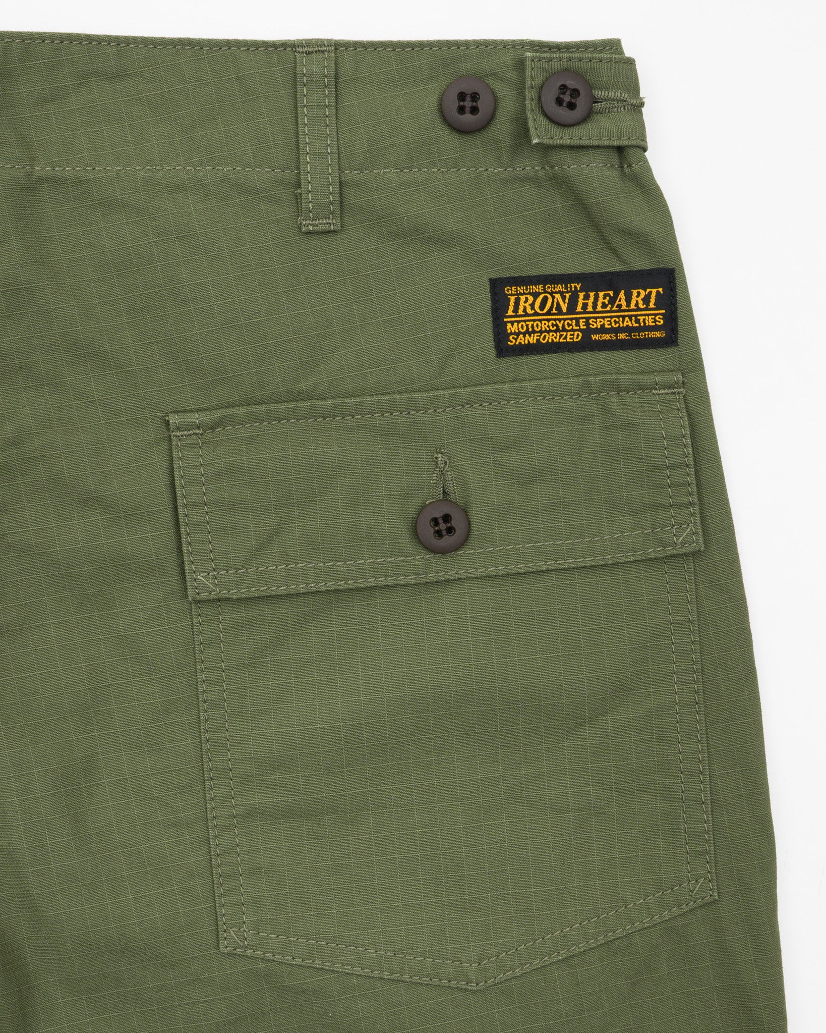 IH-747-GRN 8oz Ripstop Baker Pants Army Green