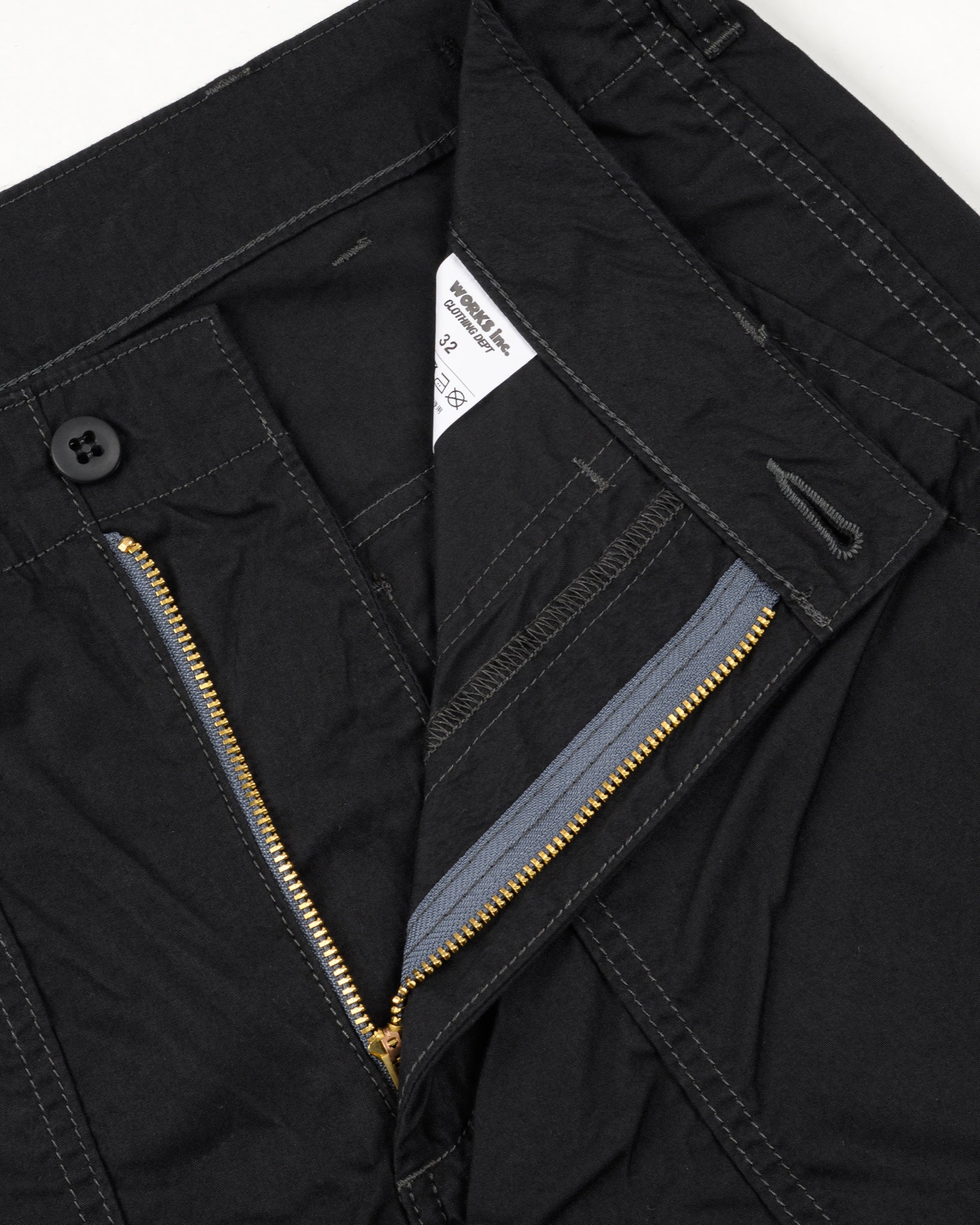 IH-745-BLK 4oz Cotton/Nylon Baker Pants Black