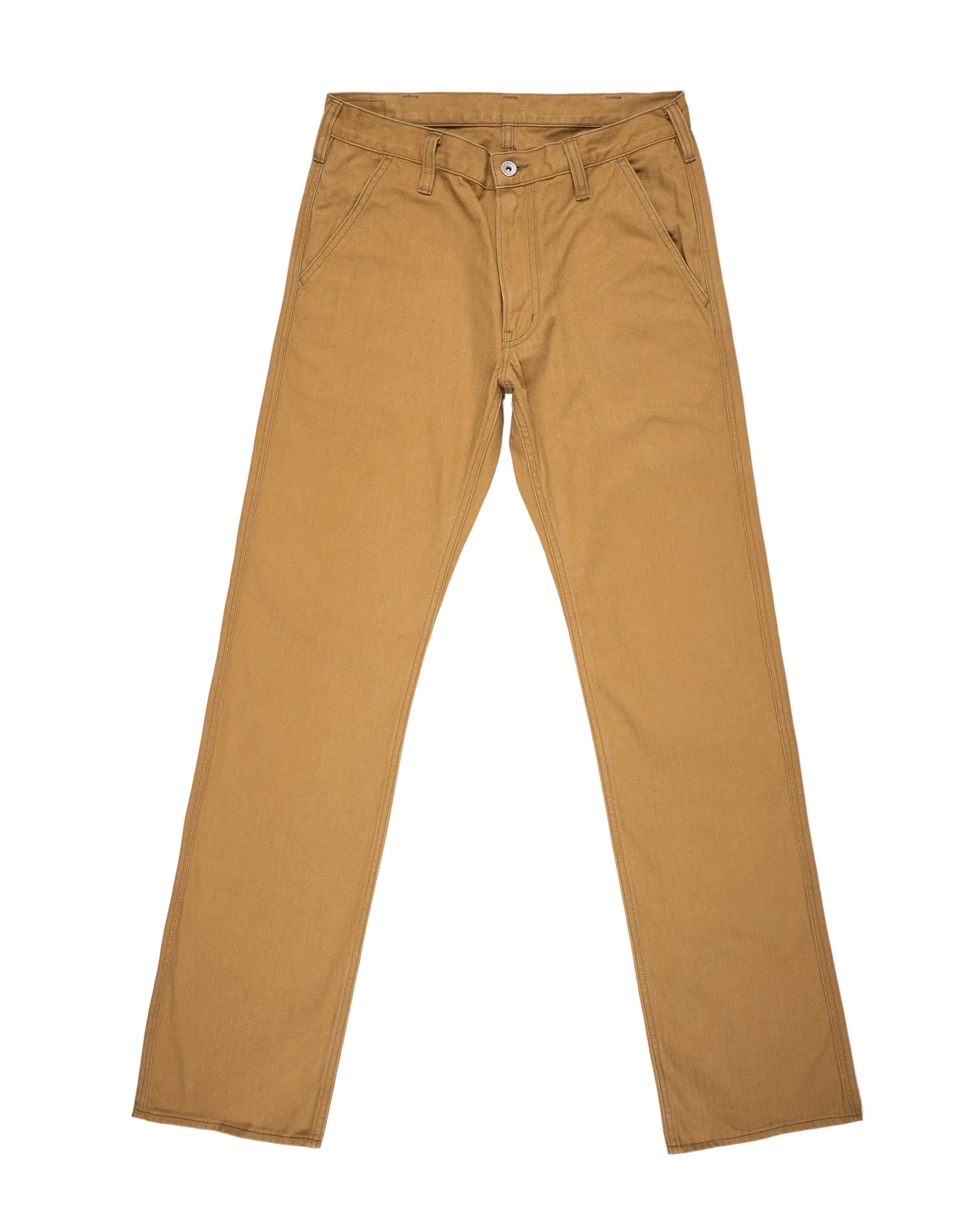 IH-748-BRN 10oz Herringbone Wide Pants - Brown