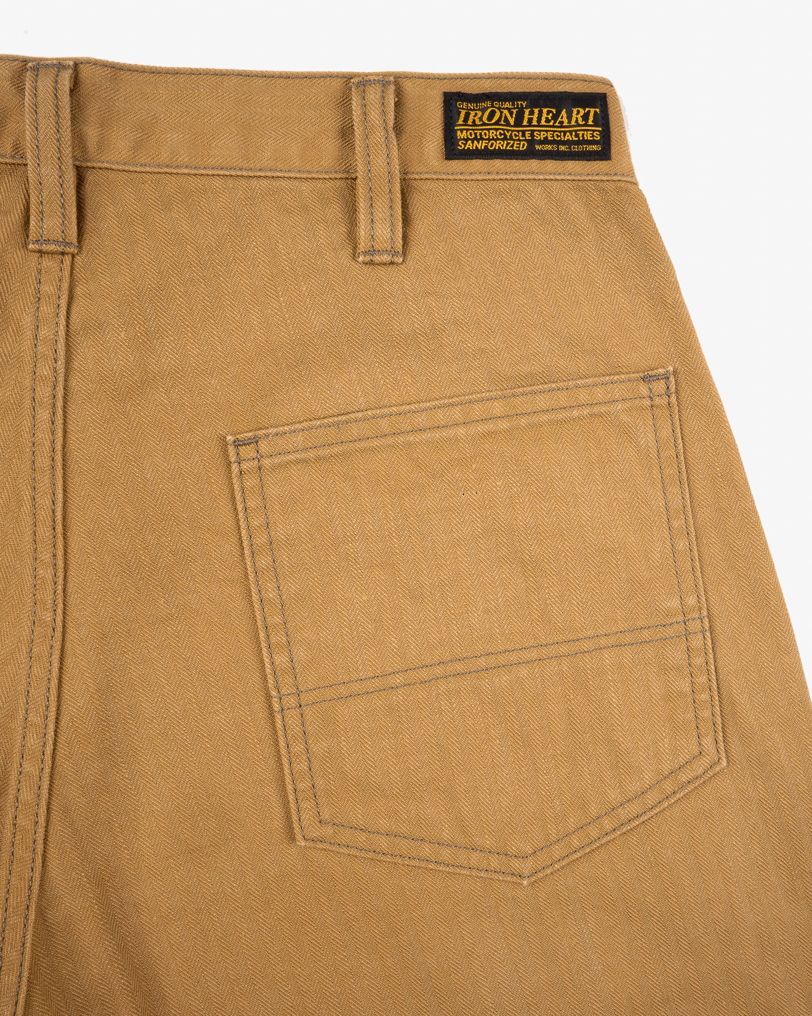 IH-748-BRN 10oz Herringbone Wide Pants - Brown