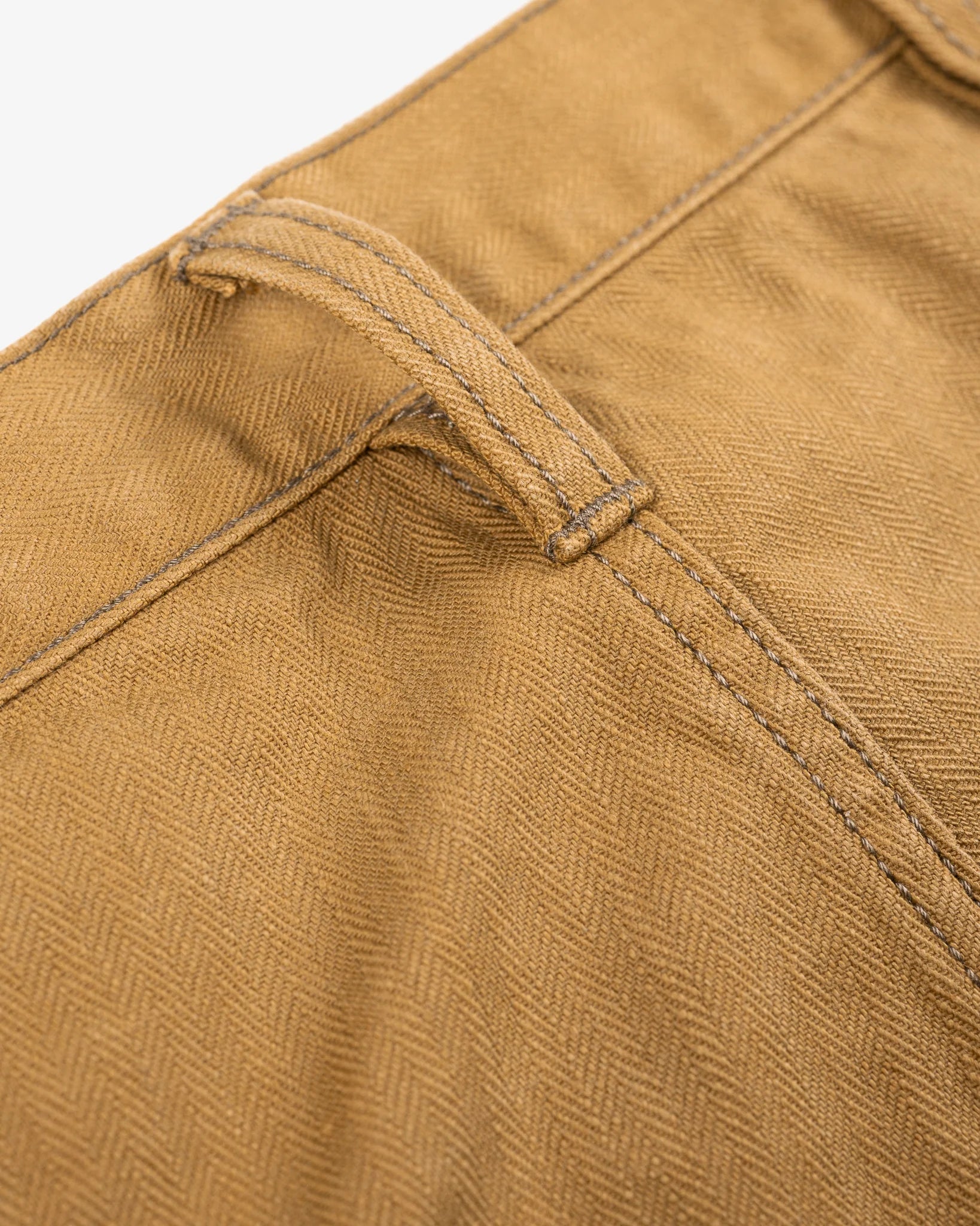 IH-748-BRN 10oz Herringbone Wide Pants - Brown