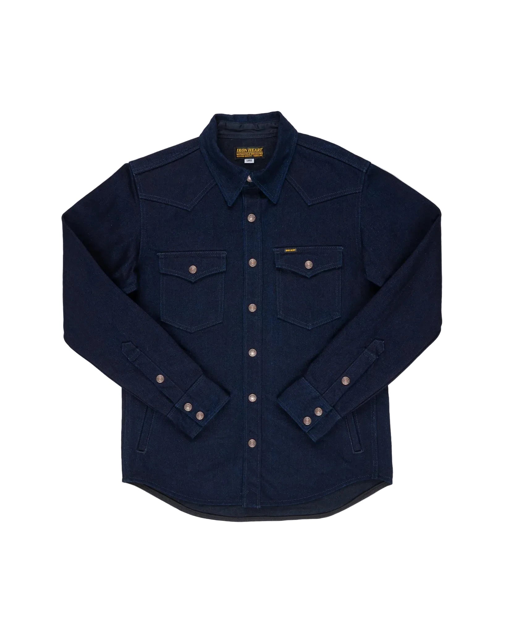 IHSH-409-IB 19oz Selvedge Denim CPO Indigo/Black