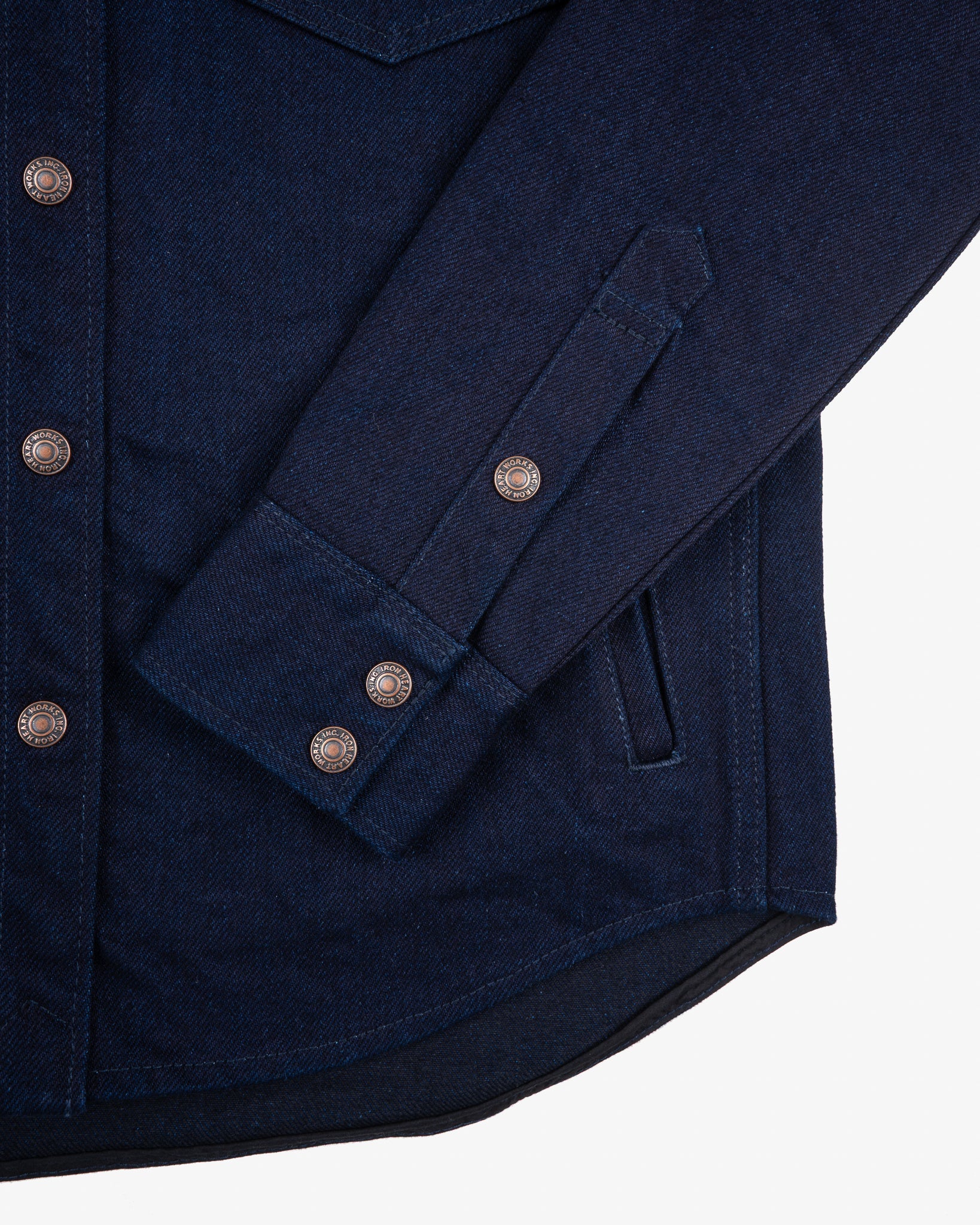 IHSH-409-IB 19oz Selvedge Denim CPO Indigo/Black