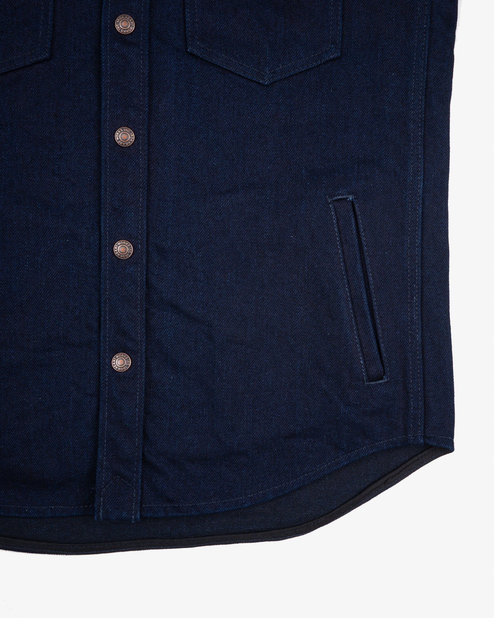 IHSH-409-IB 19oz Selvedge Denim CPO Indigo/Black