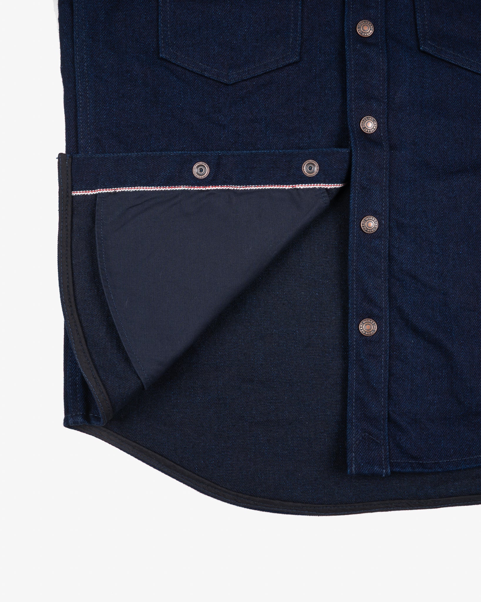 IHSH-409-IB 19oz Selvedge Denim CPO Indigo/Black