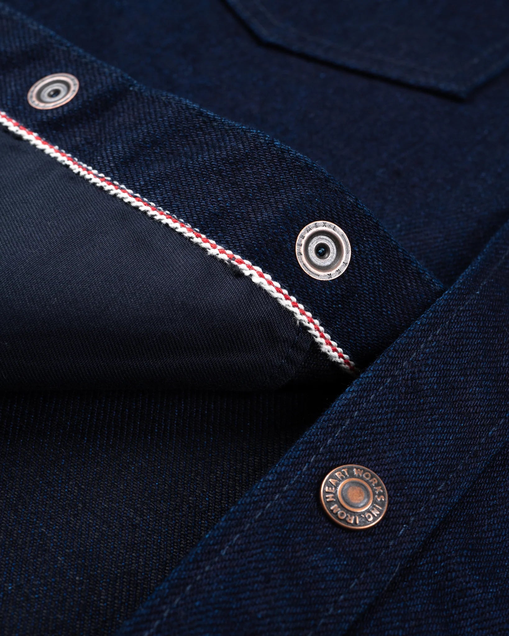IHSH-409-IB 19oz Selvedge Denim CPO Indigo/Black