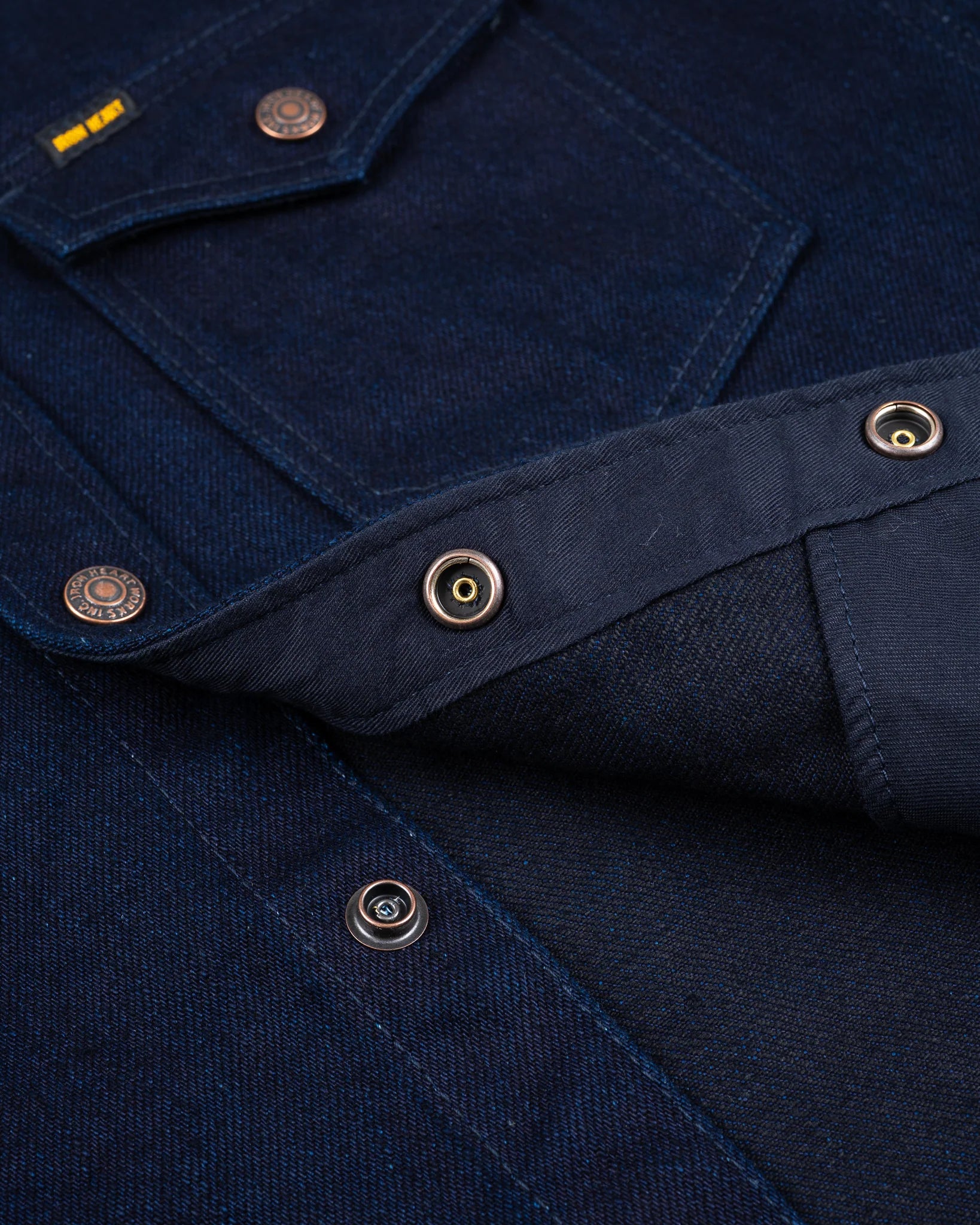 IHSH-409-IB 19oz Selvedge Denim CPO Indigo/Black