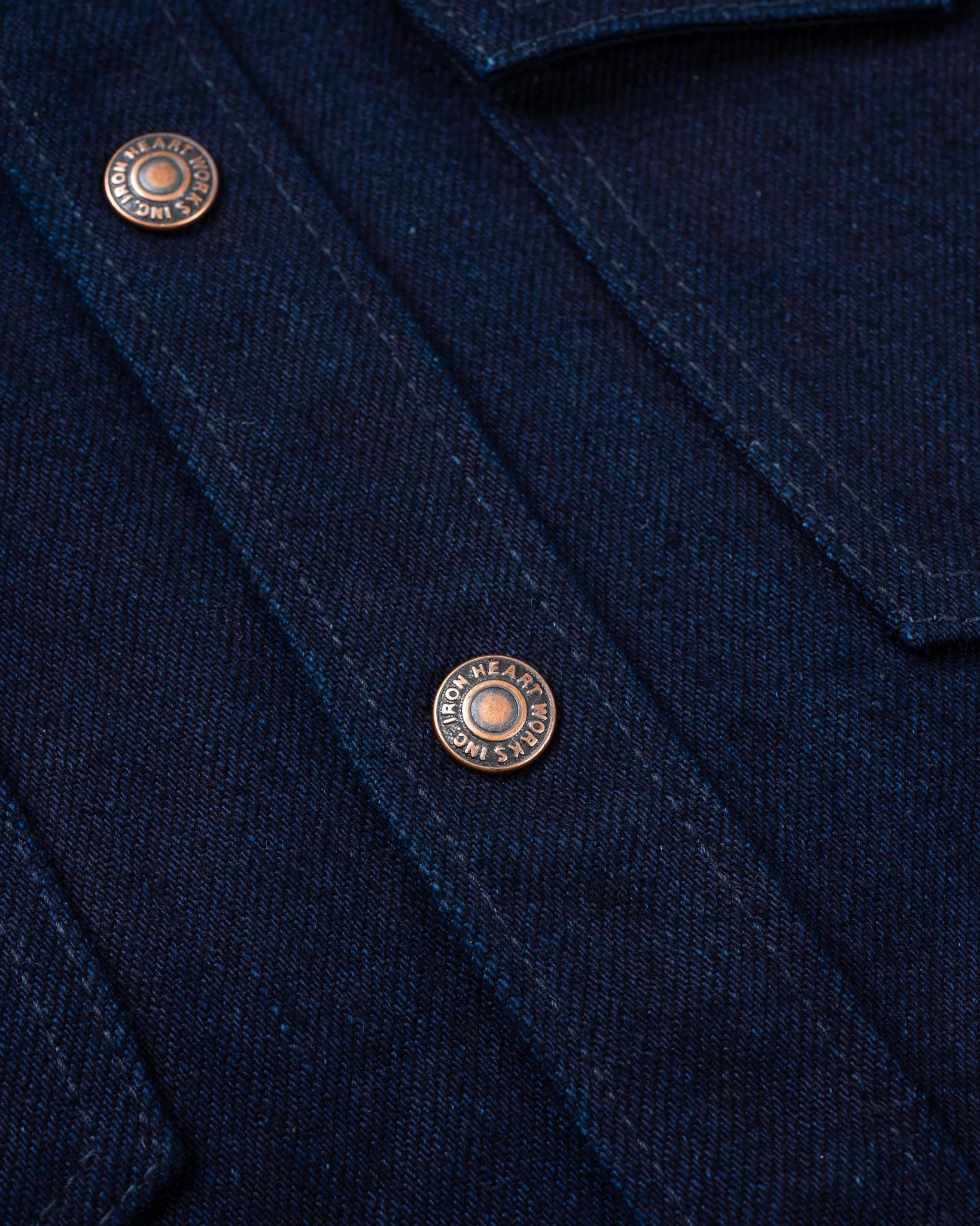 IHSH-409-IB 19oz Selvedge Denim CPO Indigo/Black