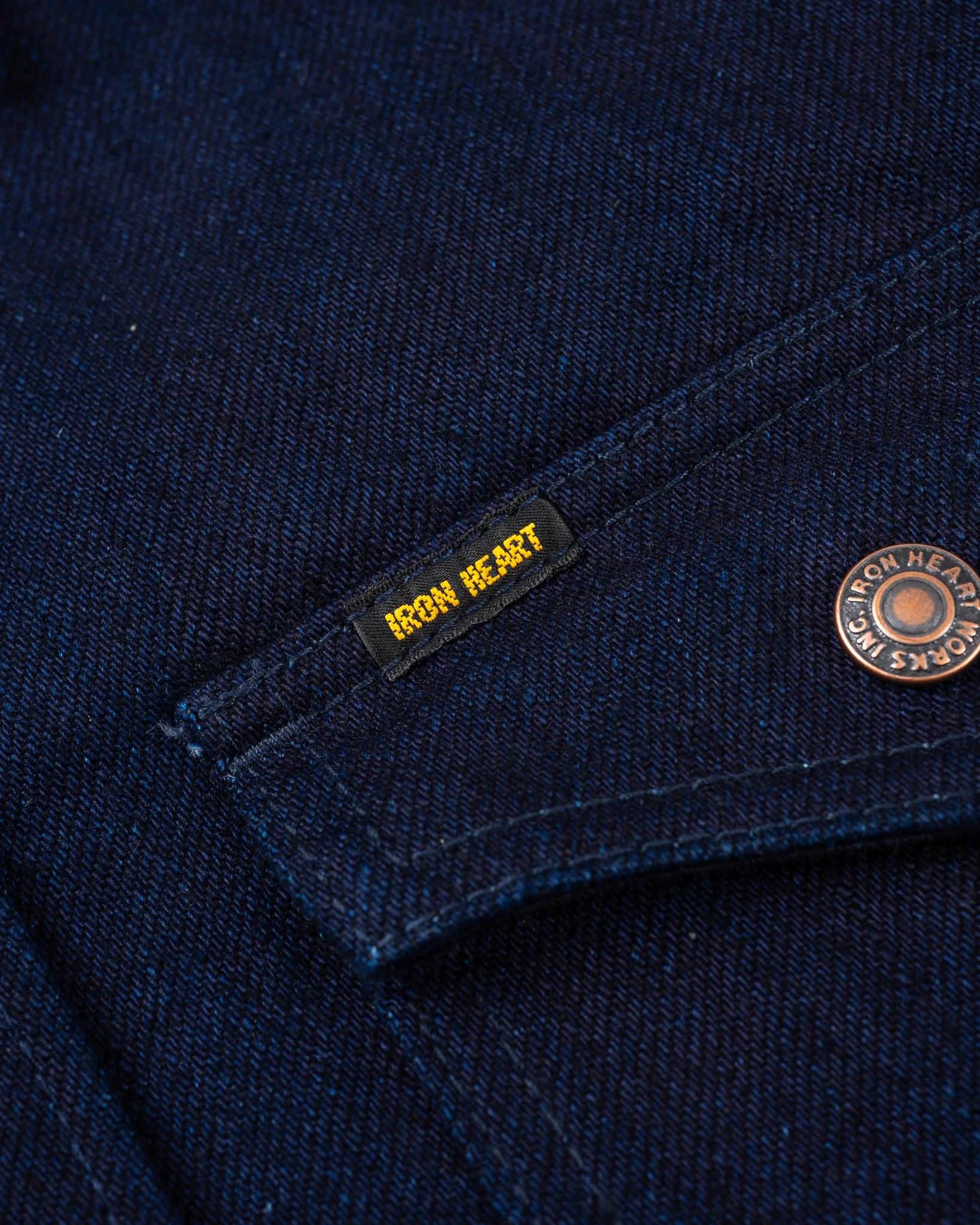 IHSH-409-IB 19oz Selvedge Denim CPO Indigo/Black