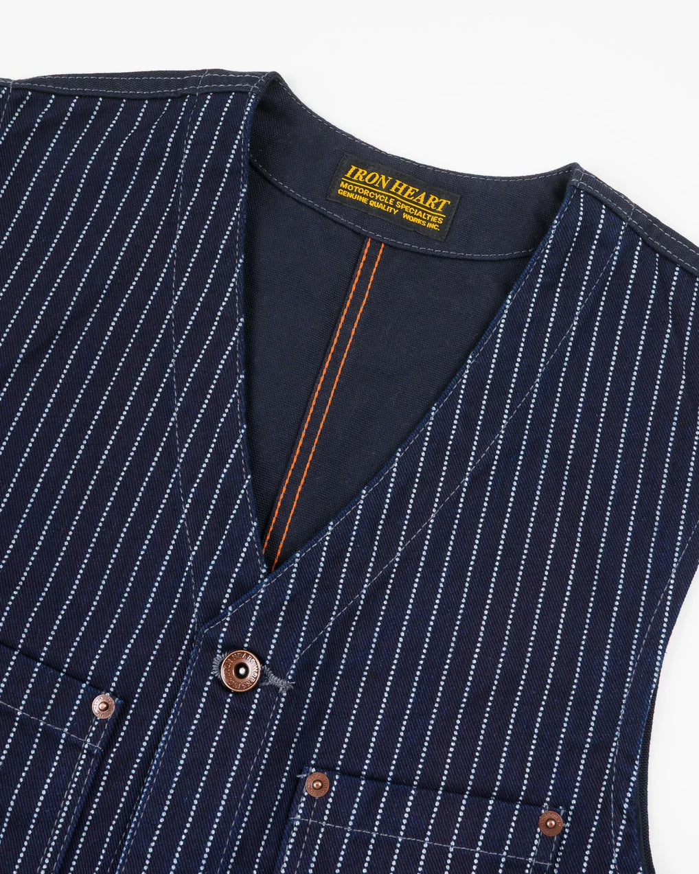 IHV-02-BLK 12oz Wabash /Duck Work Vest Indigo/Navy