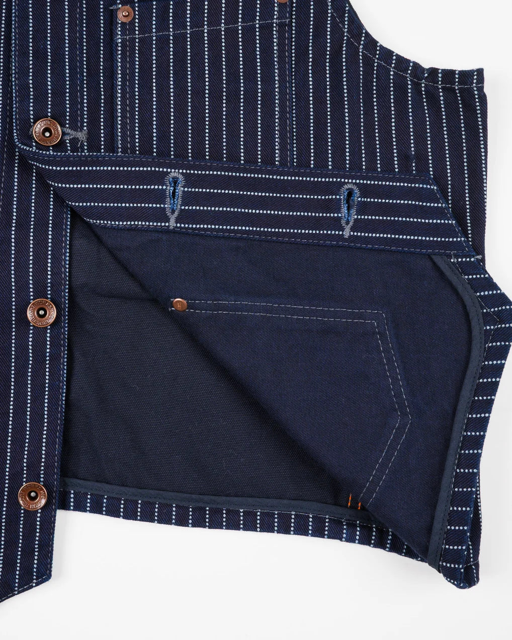 IHV-02-BLK 12oz Wabash /Duck Work Vest Indigo/Navy