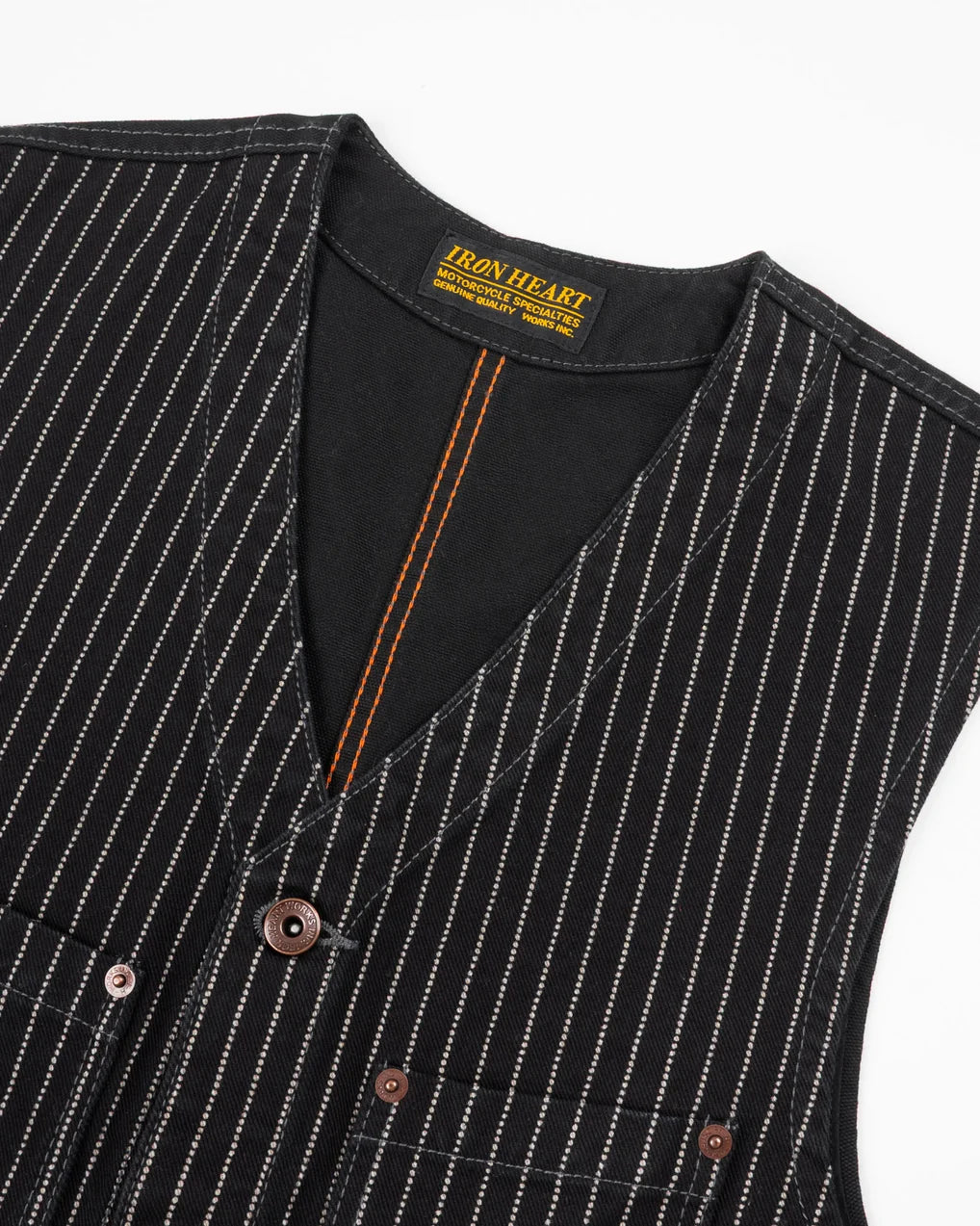 IHV-02-BLK 12oz Wabash /Duck Work Vest Black/Black