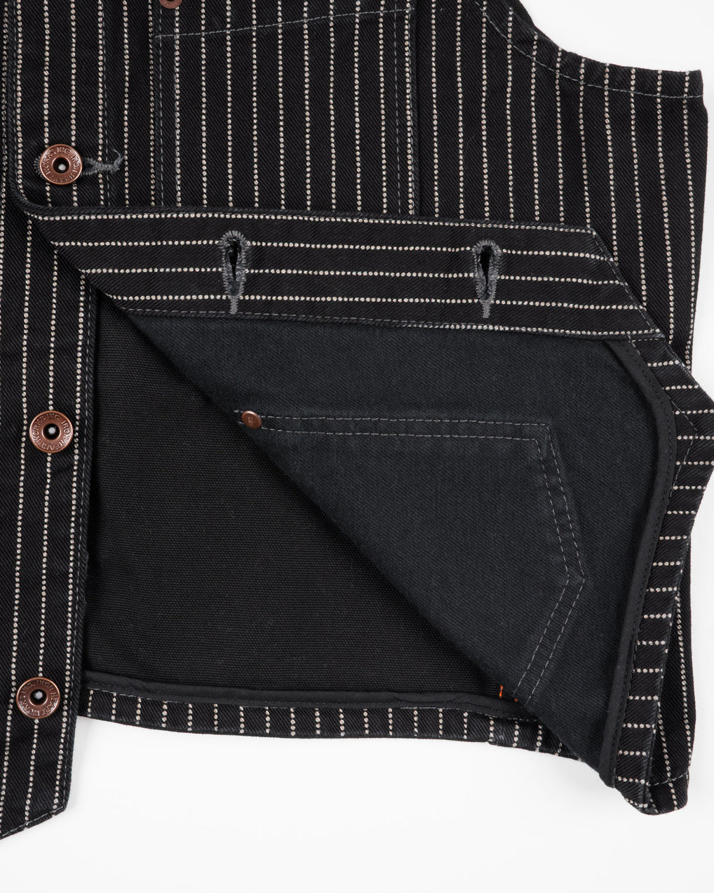 IHV-02-BLK 12oz Wabash /Duck Work Vest Black/Black